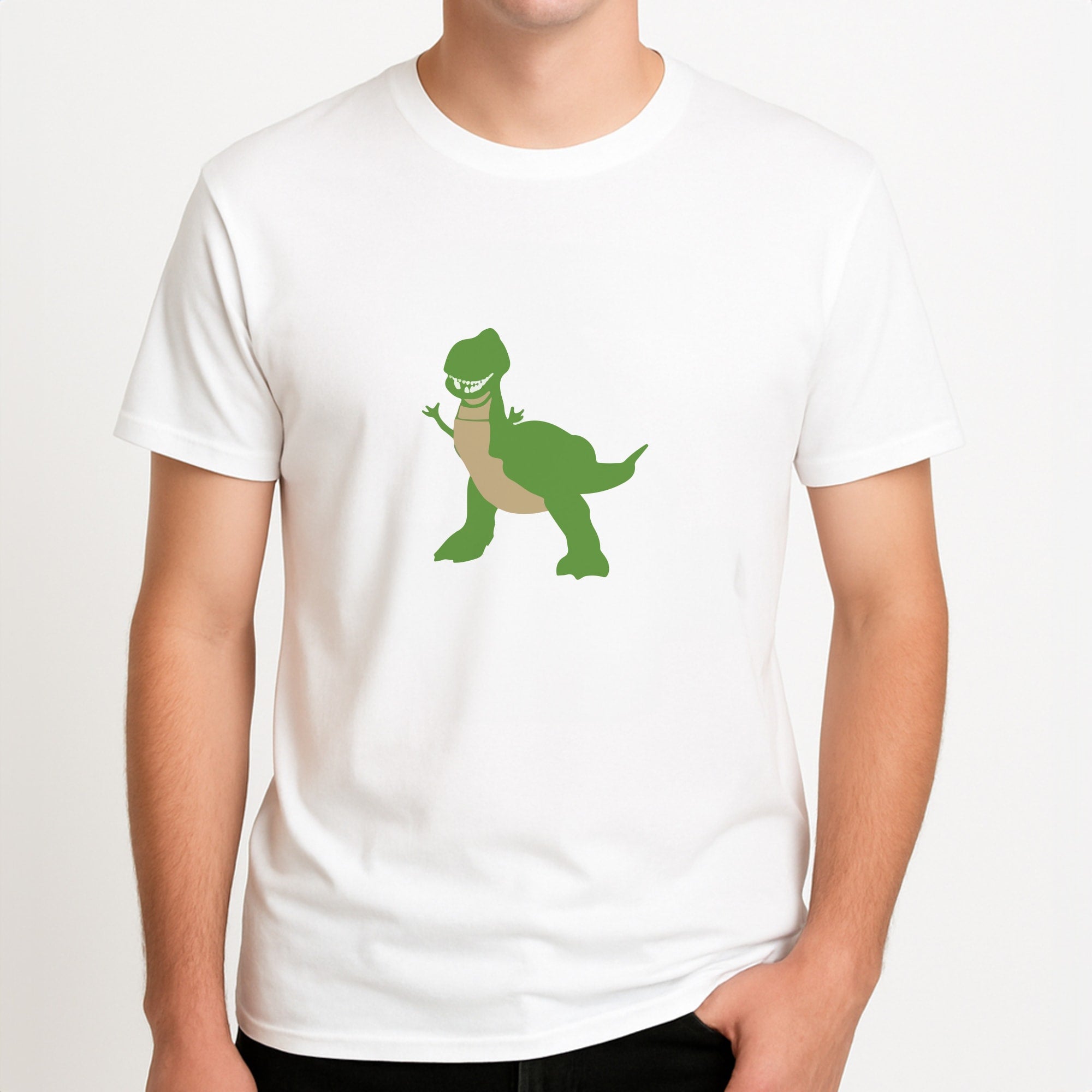 Rex Unisex T-Shirt, worn by a male model.