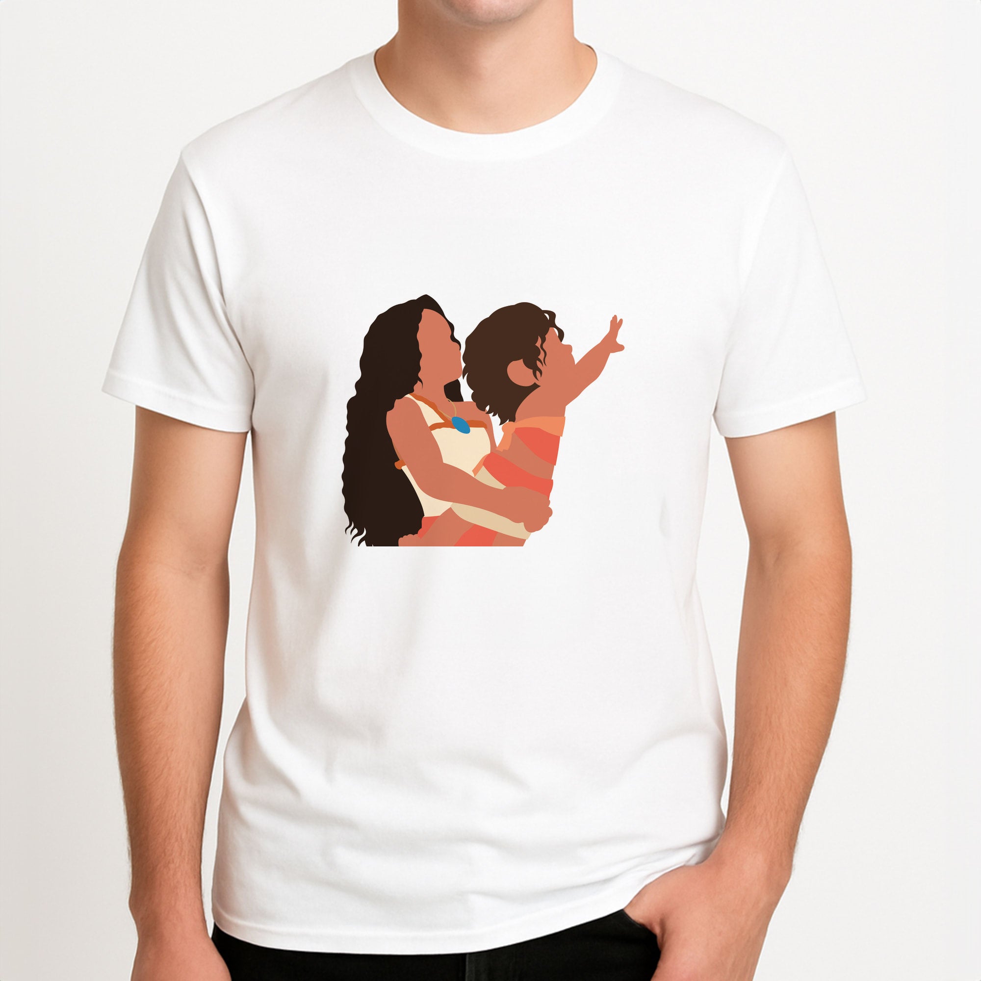 Reach Out Unisex T-Shirt, worn by a male model.