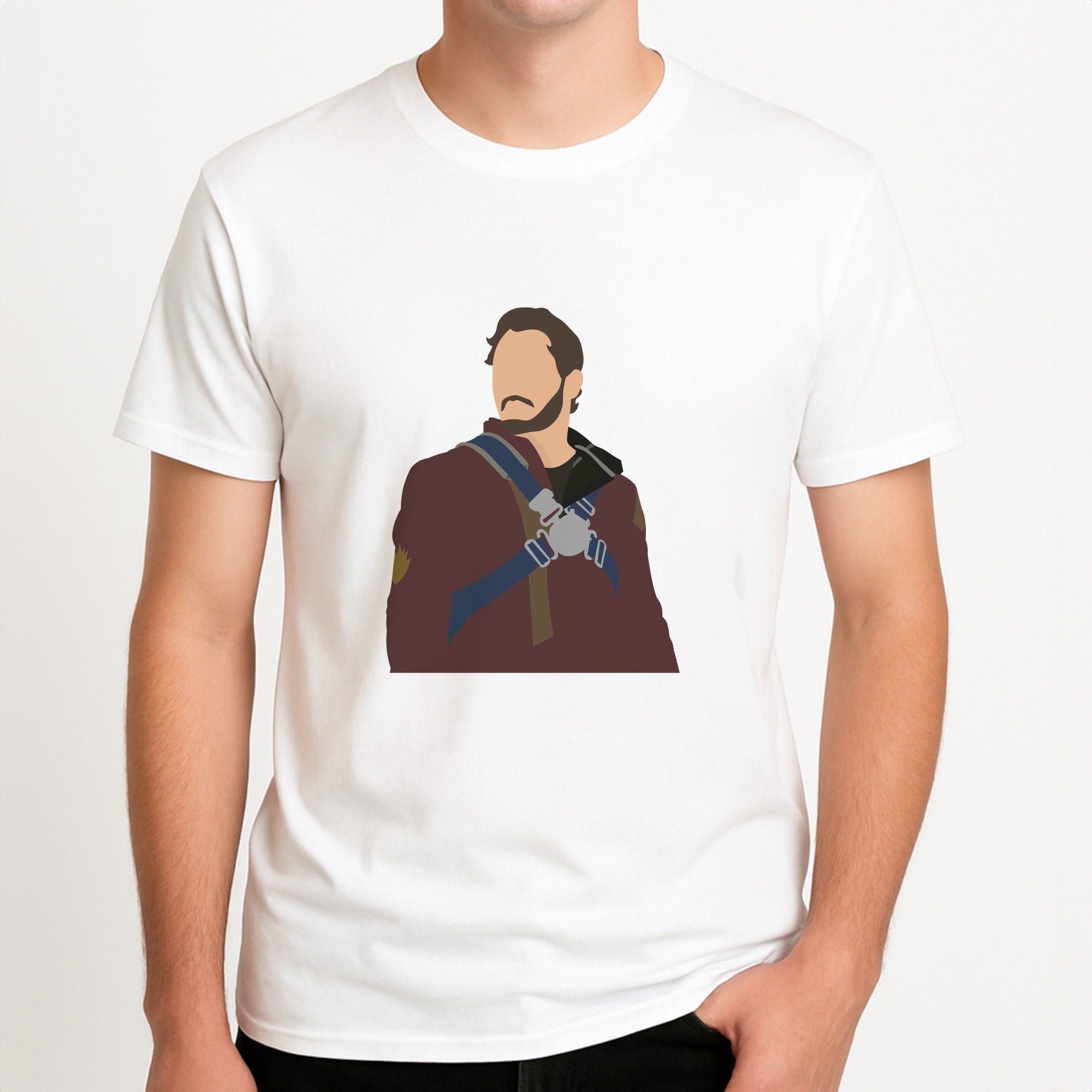 Star Lord - GOTG Unisex T-Shirt, worn by a male model.