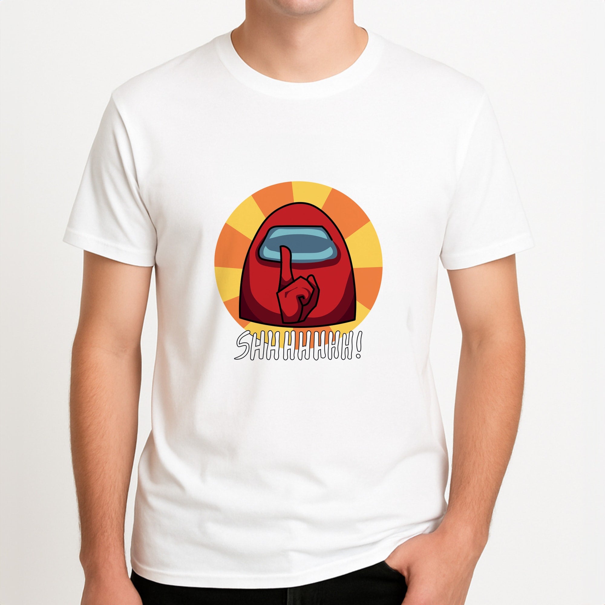 You're the imposter - Among Us Unisex T-Shirt, worn by a male model.