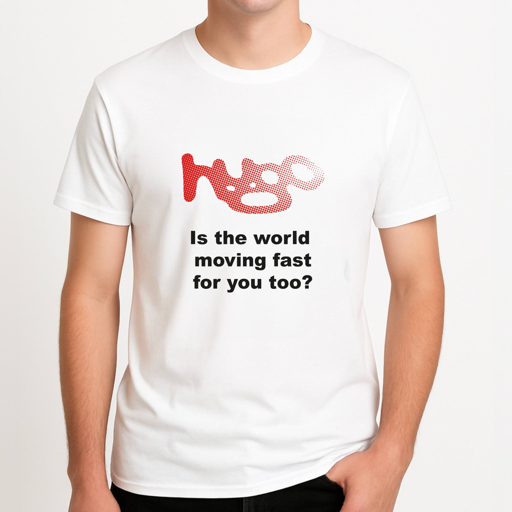 Pink Hugo - Unisex T-Shirt, worn by a male model.