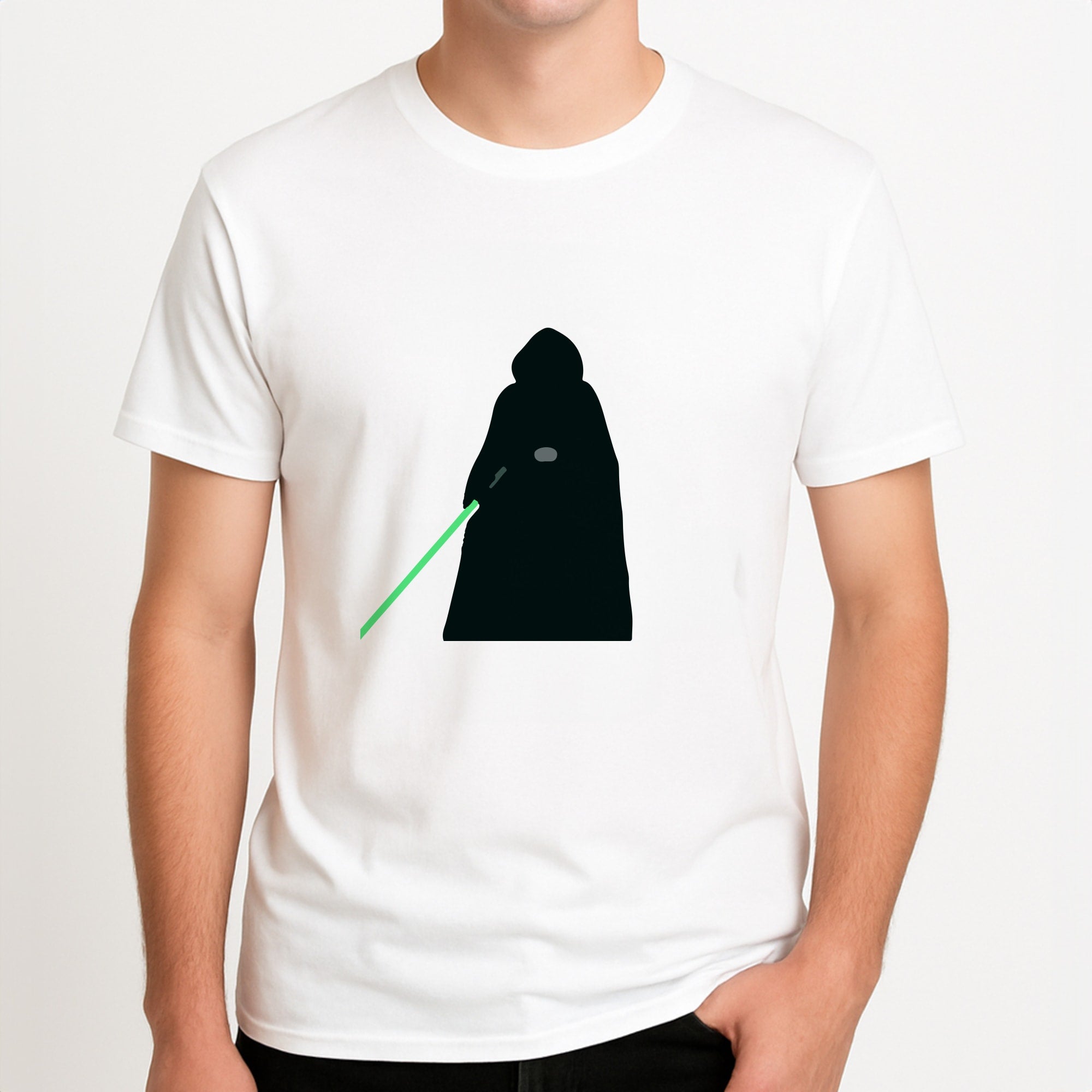 Darth Vader Unisex T-Shirt, worn by a male model.