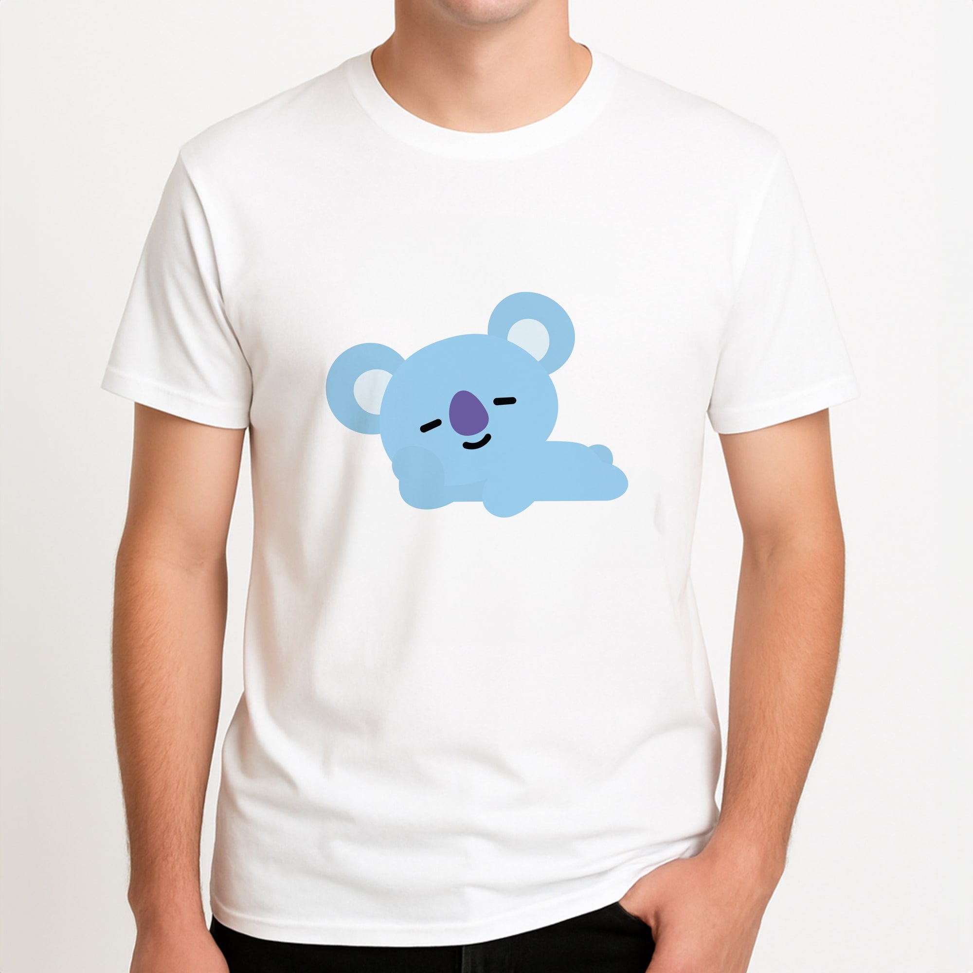 Koya 21 - BTS Unisex T-Shirt, worn by a male model.