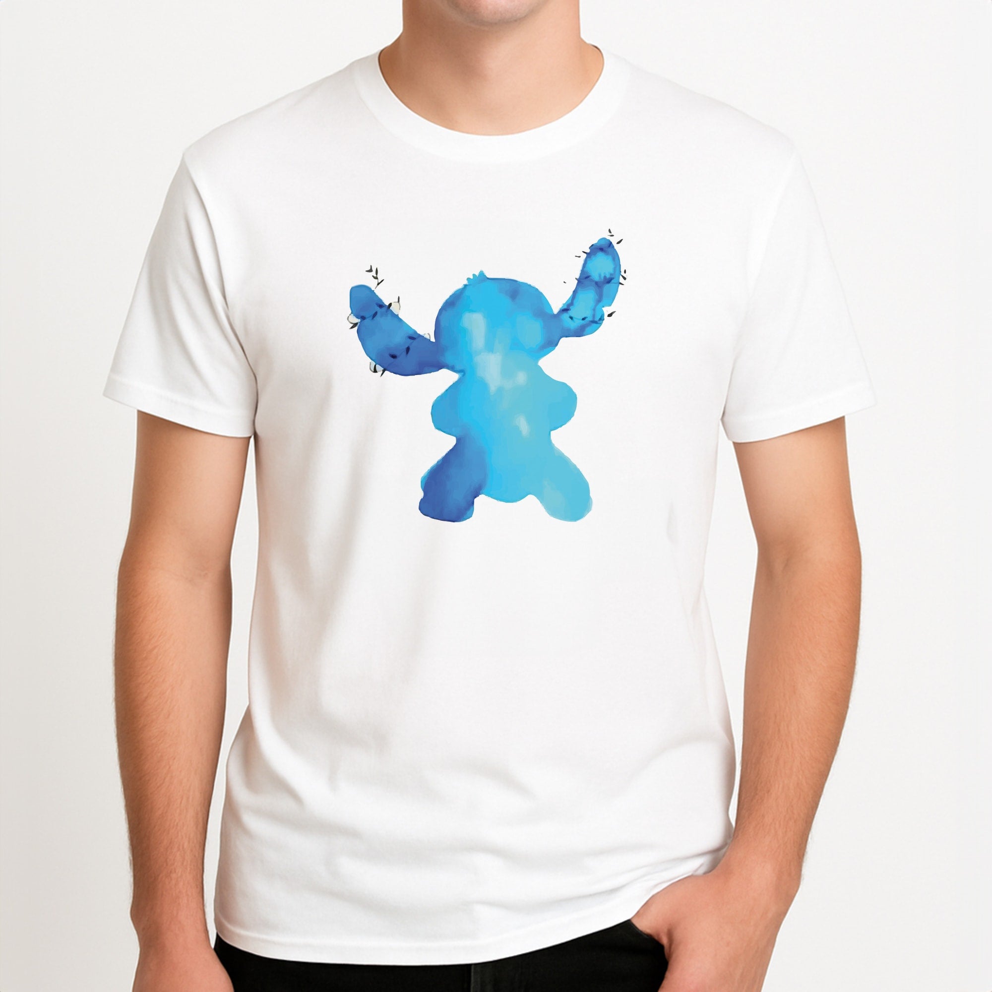 Watercolour Blue Alien Disney T-Shirt