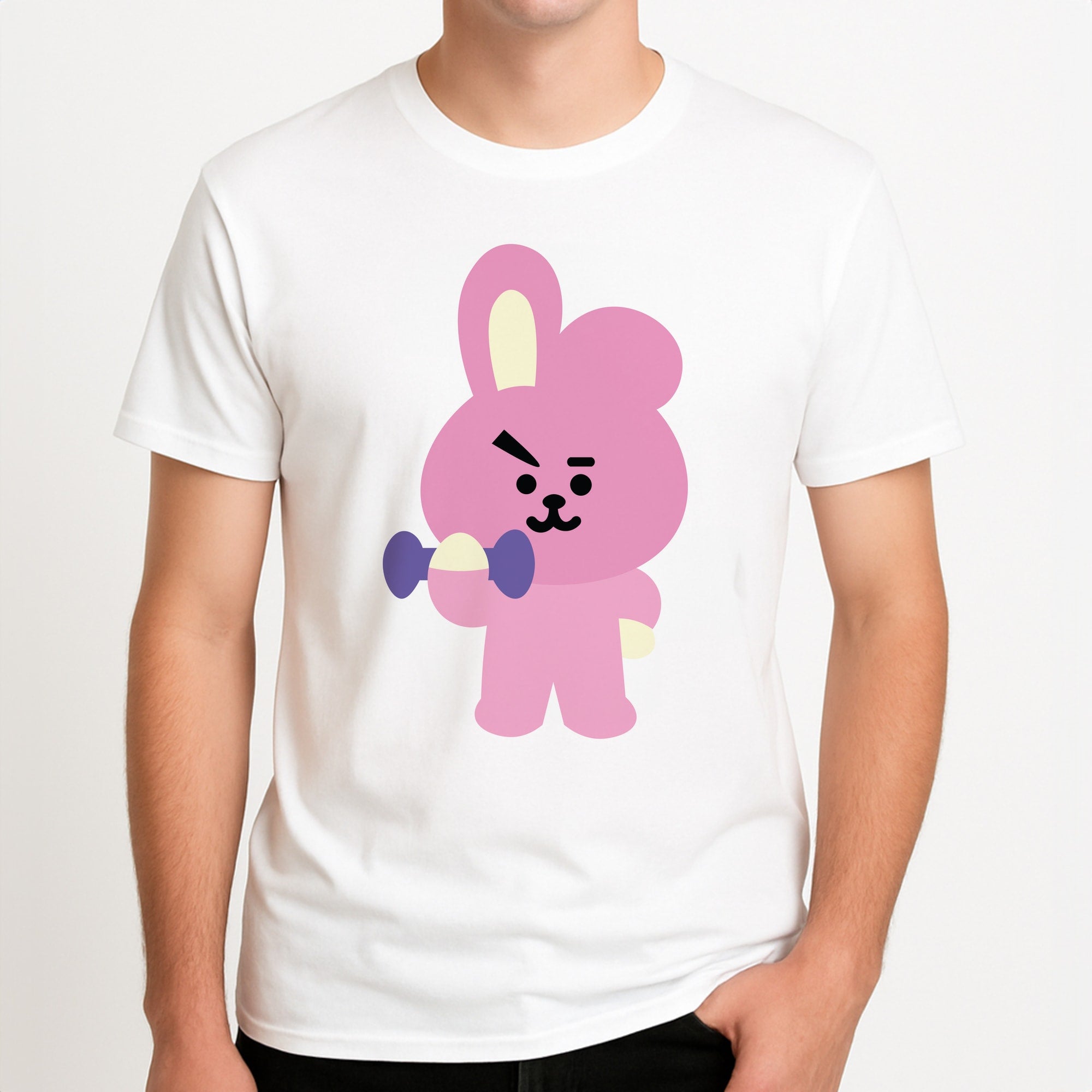 Cooky 21 - K Pop Unisex T-Shirt, worn by a male model.