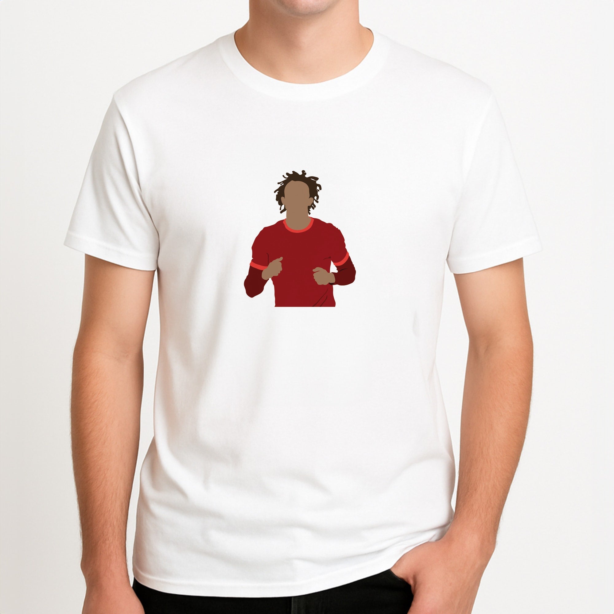Alexander-Arnold - Football Unisex T-Shirt, worn by a male model.