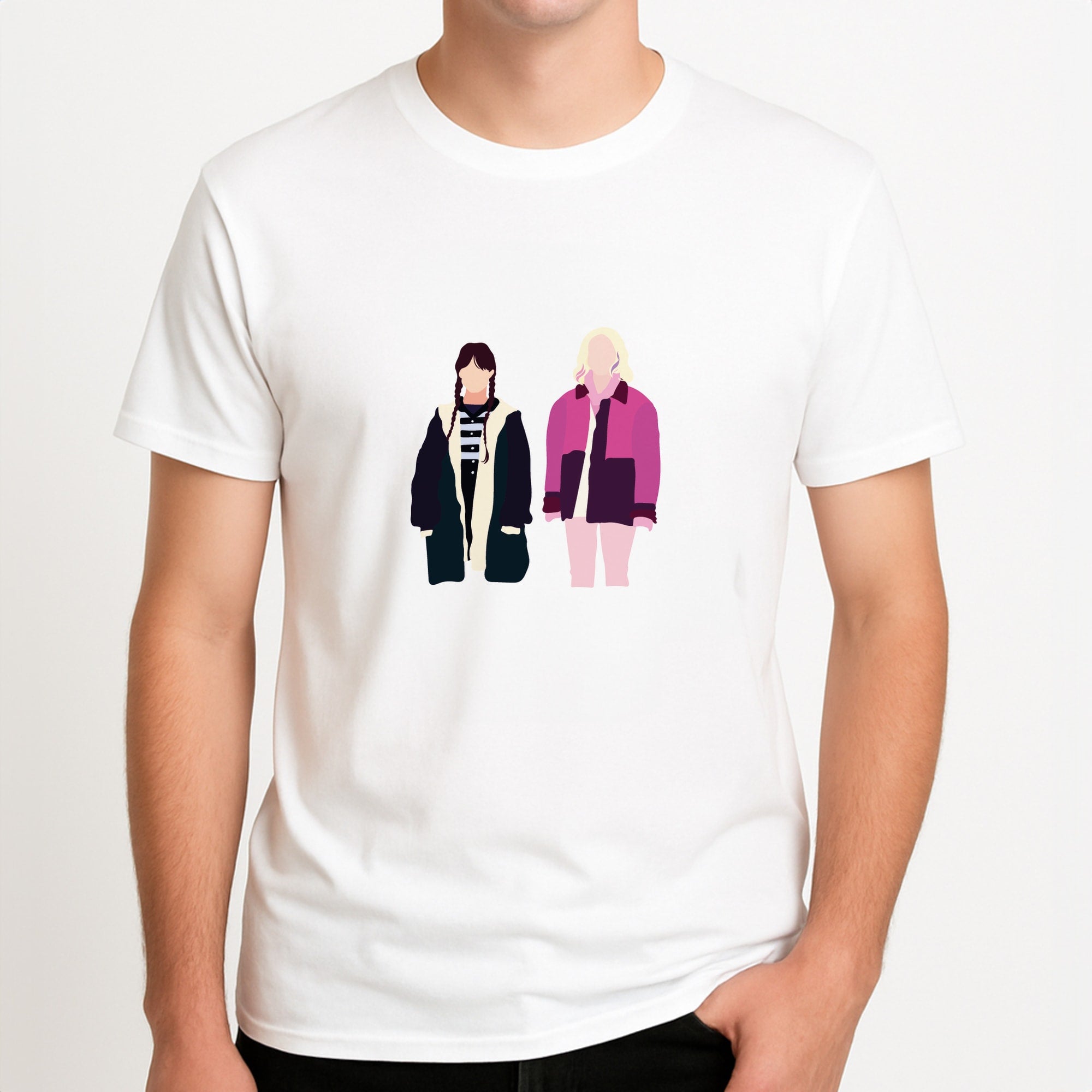 Sinclair And Wednesday Unisex T-Shirt, worn by a male model.