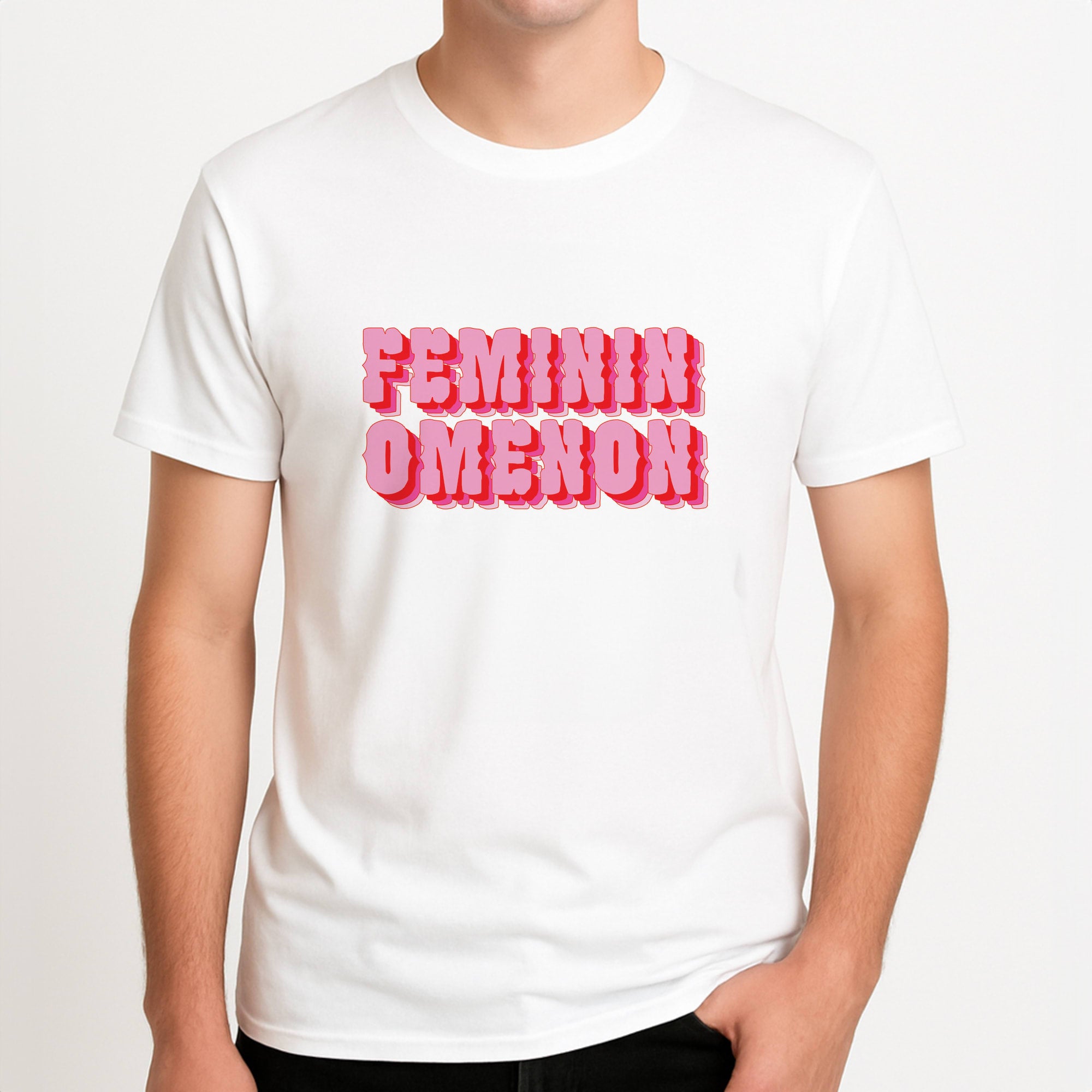 Femininomenon Unisex T-Shirt, worn by a male model.