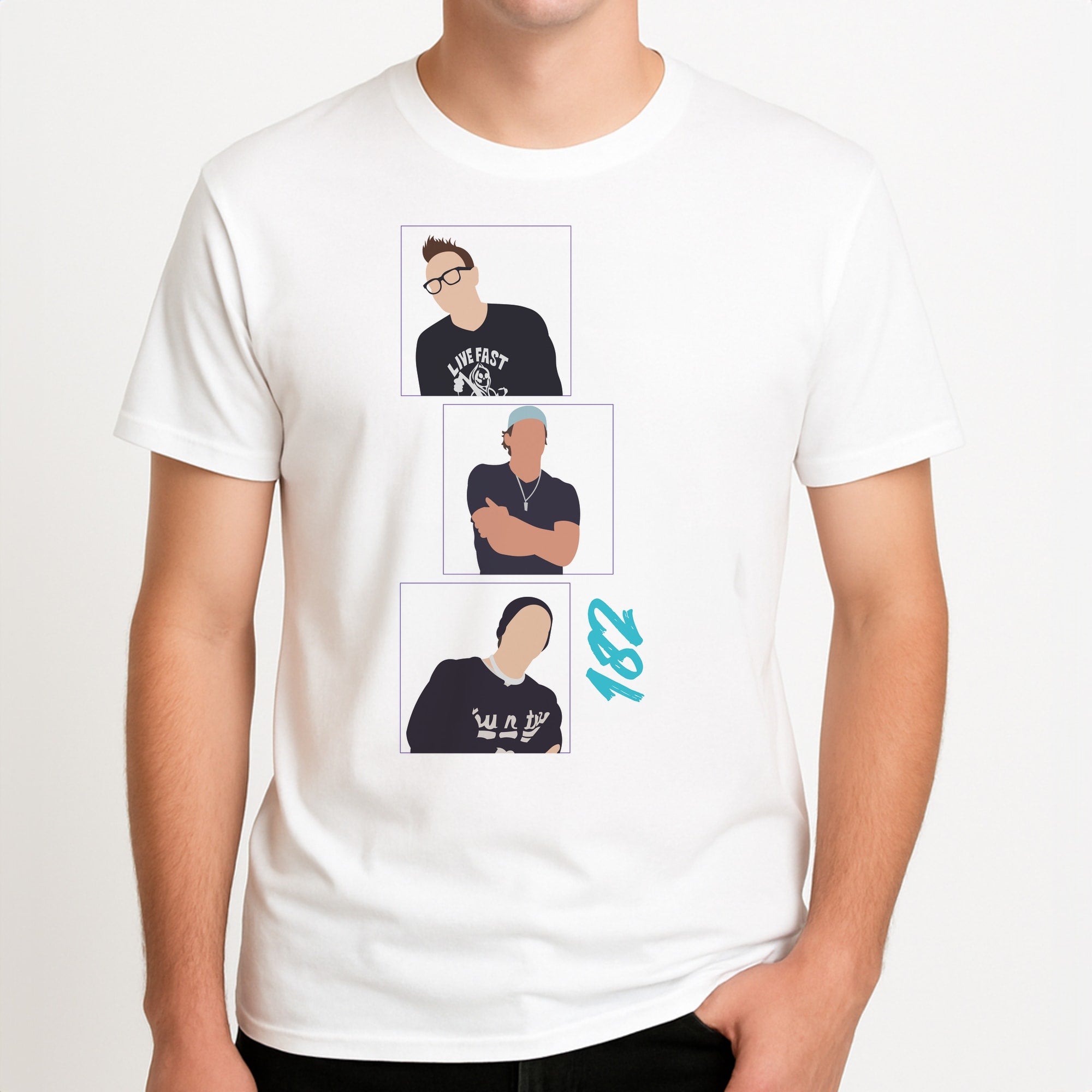 Blink - Festival Unisex T-Shirt, worn by a male model.