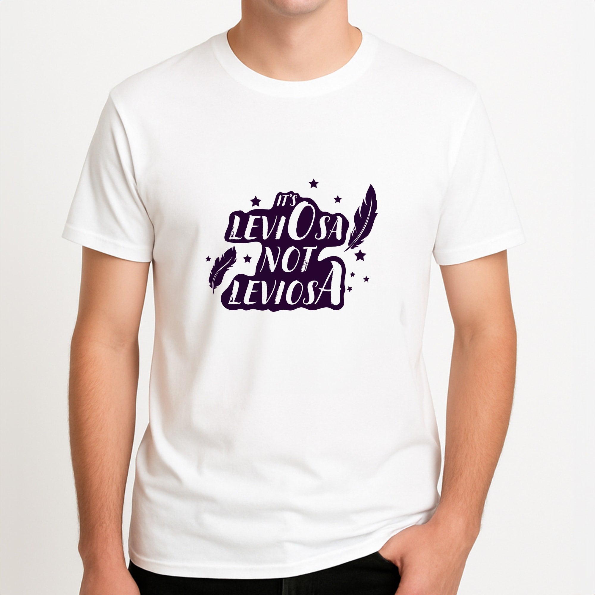 It's Leviosa Unisex T-Shirt, worn by a male model.