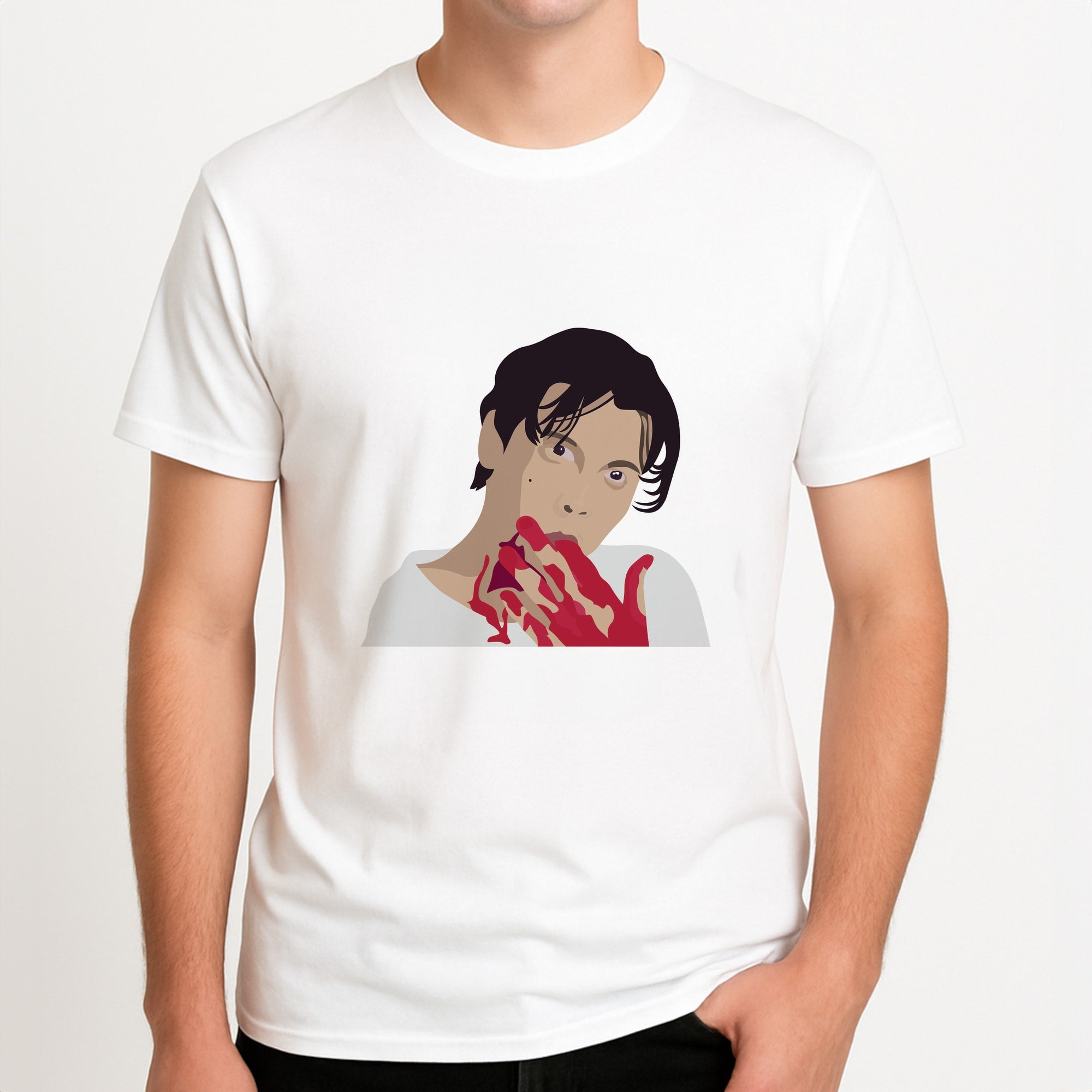 Billy Loomis - Halloween Unisex T-Shirt, worn by a male model.