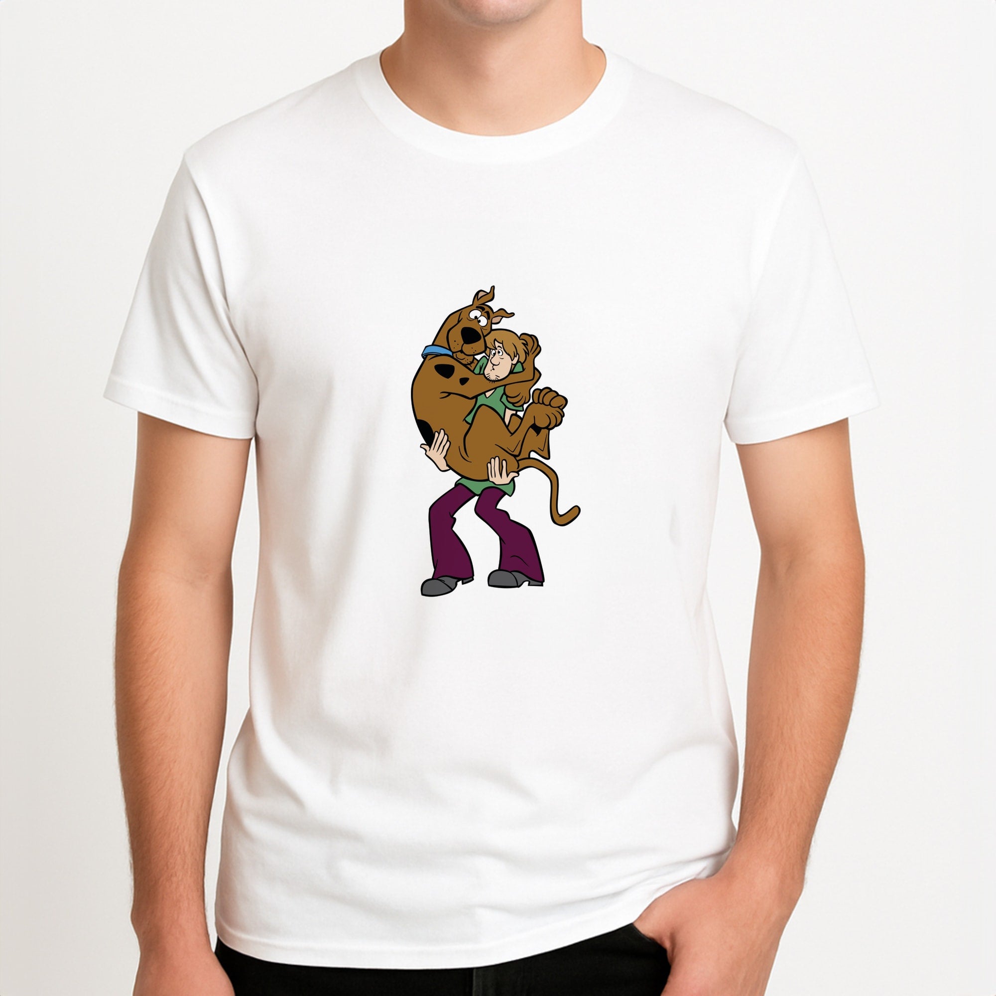 Shaggy And Scooby - Scoob Unisex T-Shirt, worn by a male model.