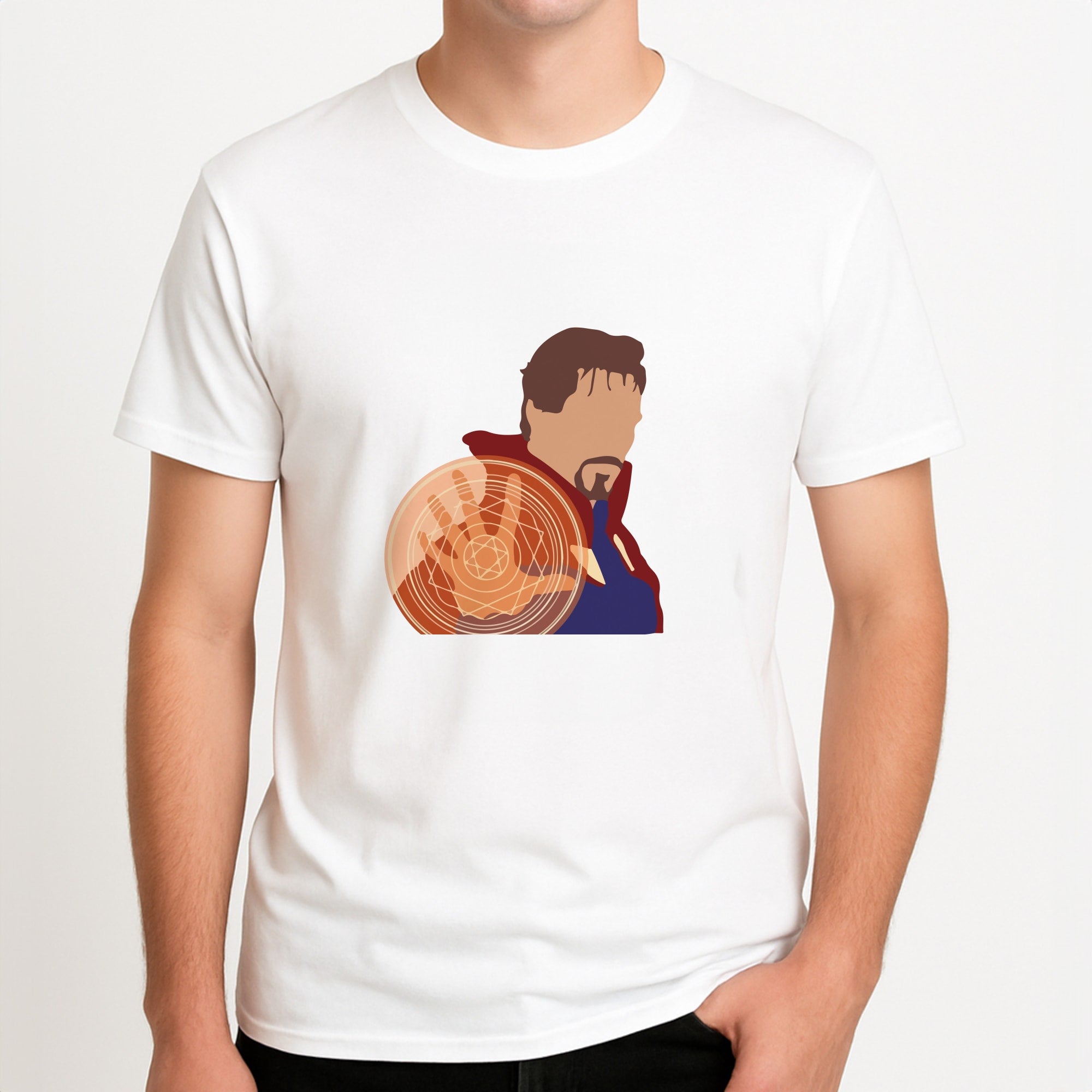 Strange Unisex T-Shirt, worn by a male model.