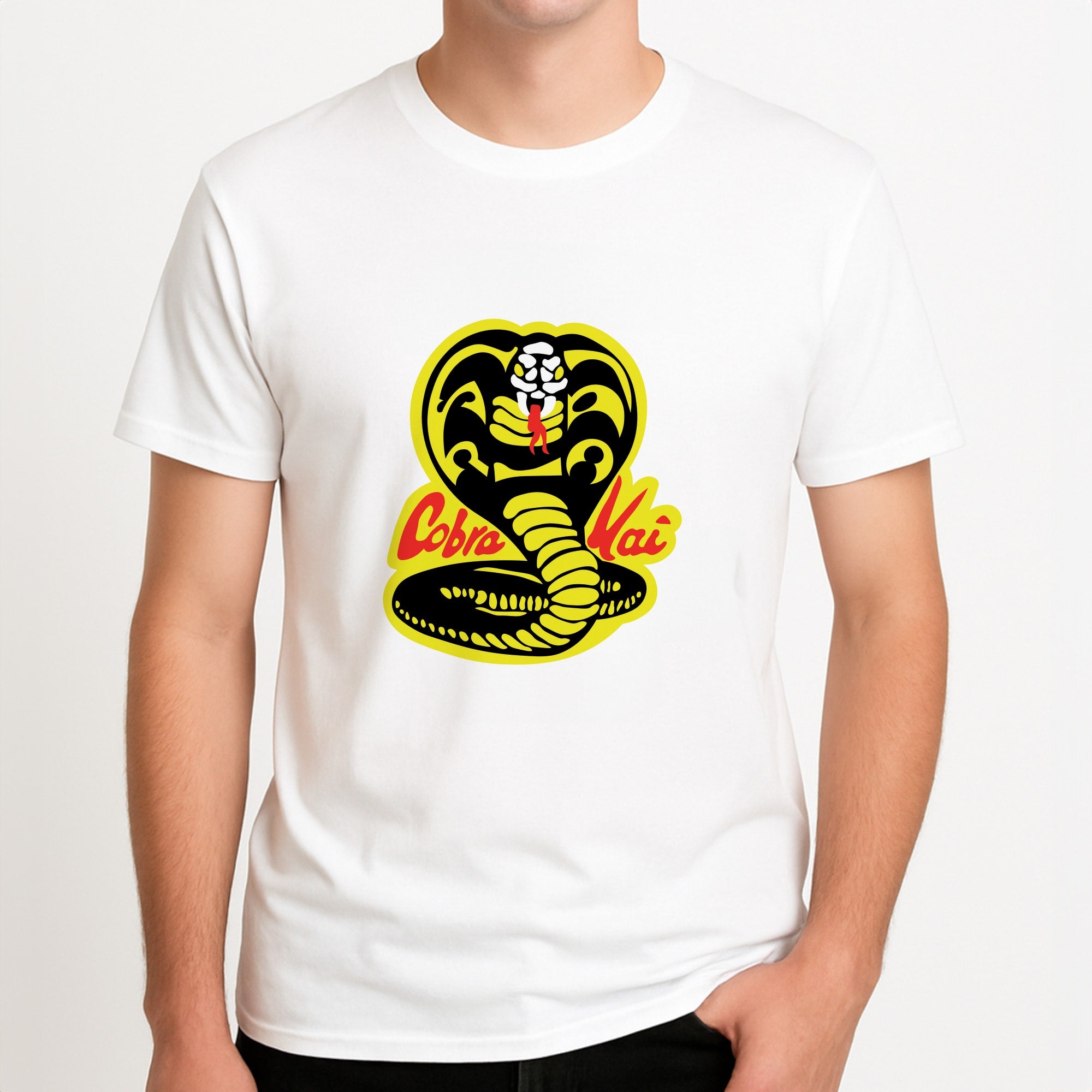 C Kai Logo Unisex T-Shirt, worn by a male model.