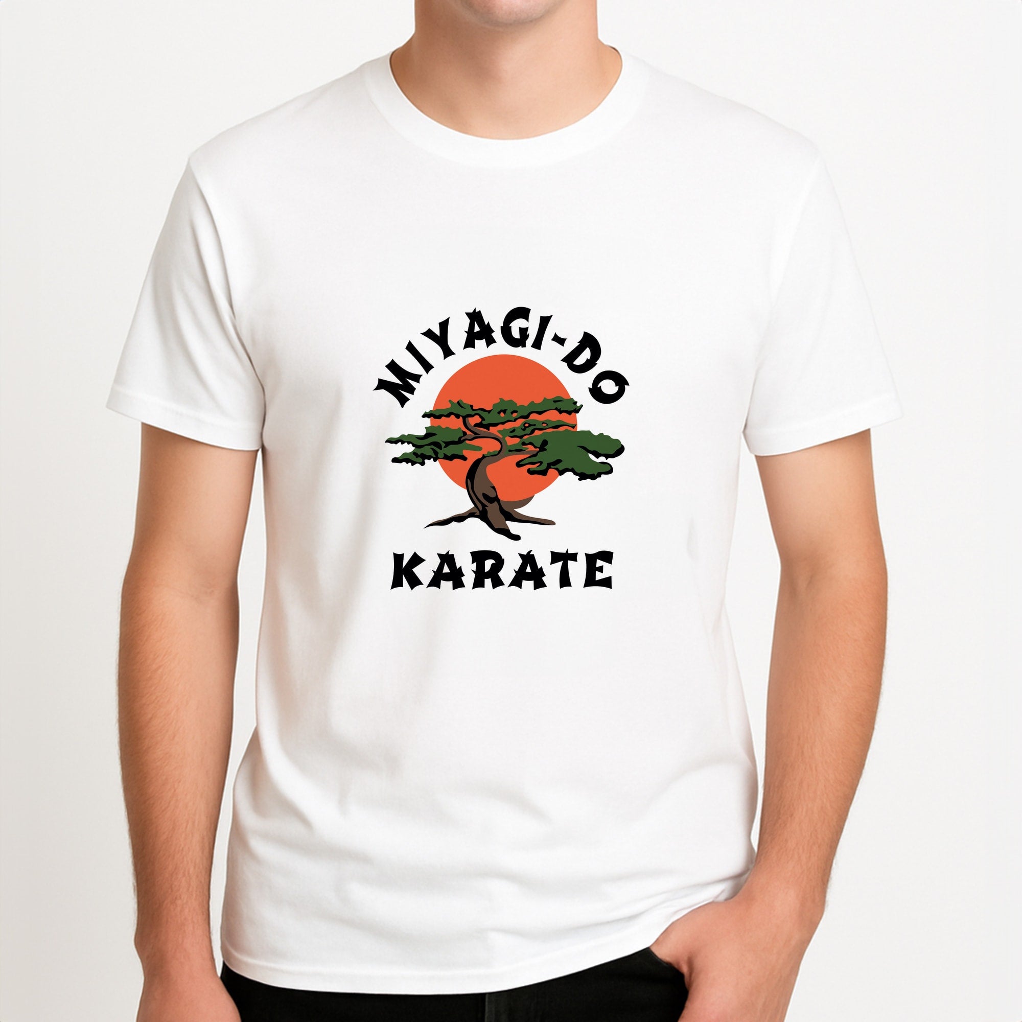 Miyagi-do Karate - C Kai Unisex T-Shirt, worn by a male model.