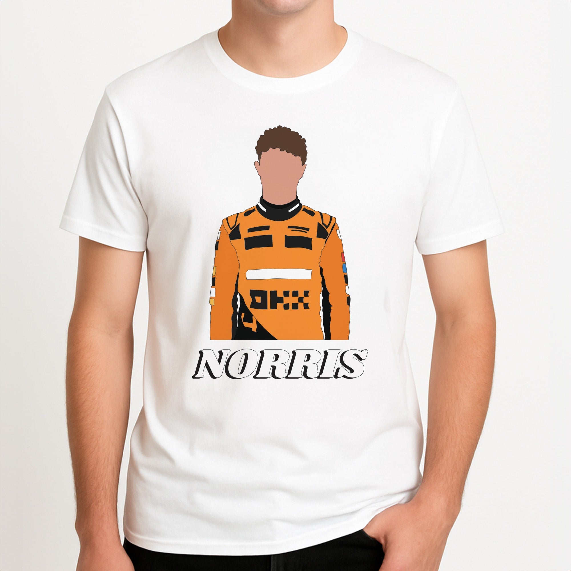 Norris Unisex T-Shirt, worn by a male model.