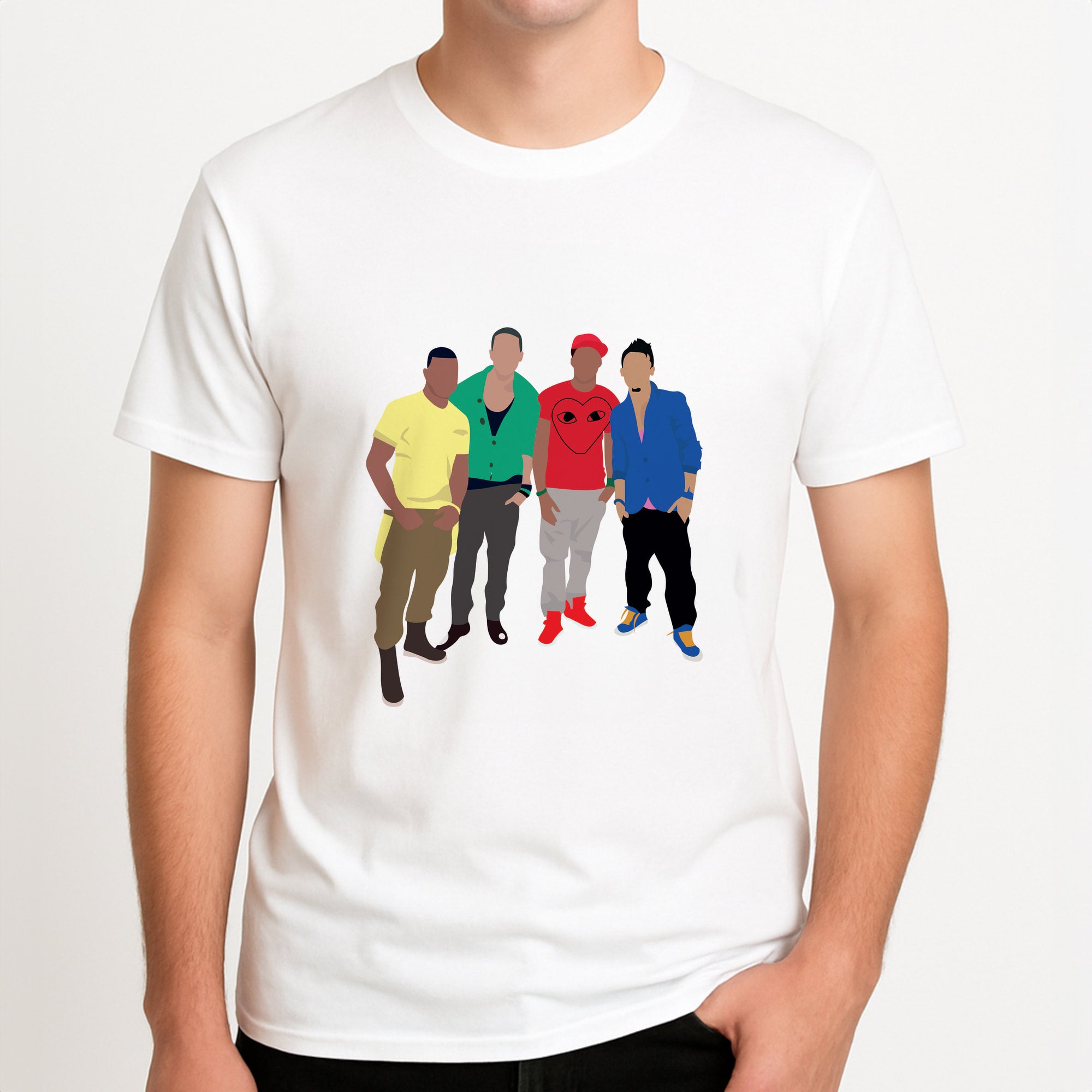 Members Purple Unisex T-Shirt, worn by a male model.