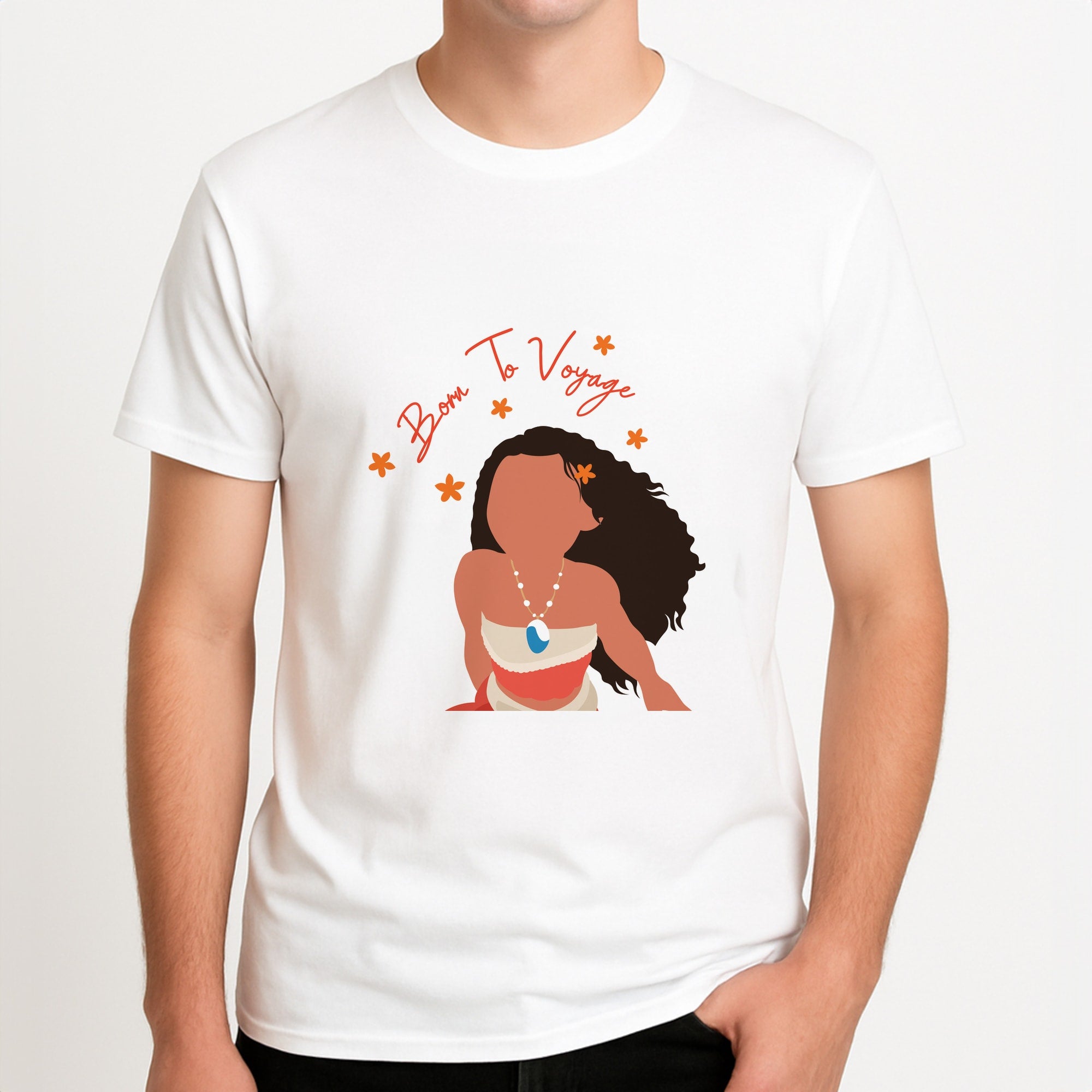 Born To Voyage Unisex T-Shirt, worn by a male model.
