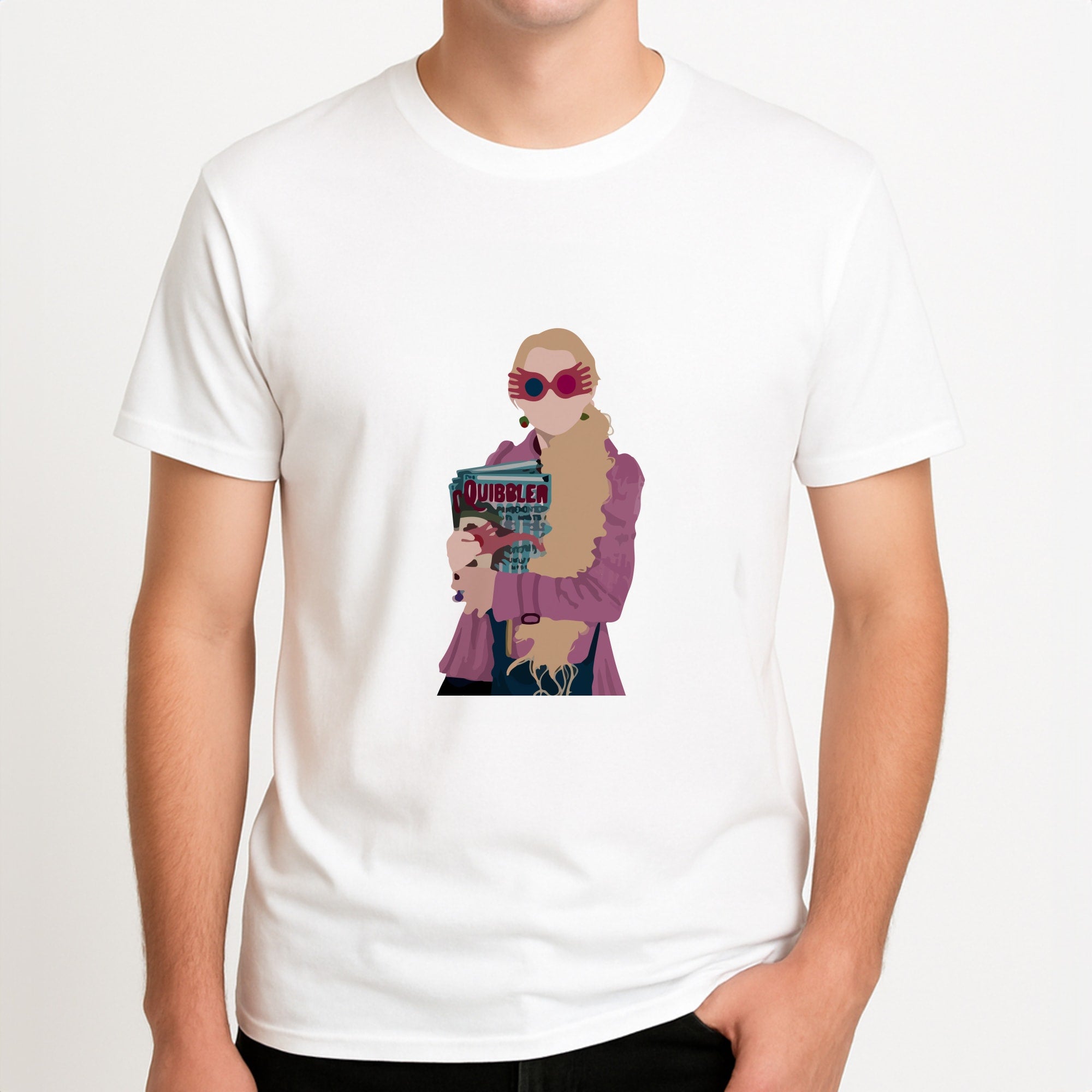 Luna Unisex T-Shirt, worn by a male model.