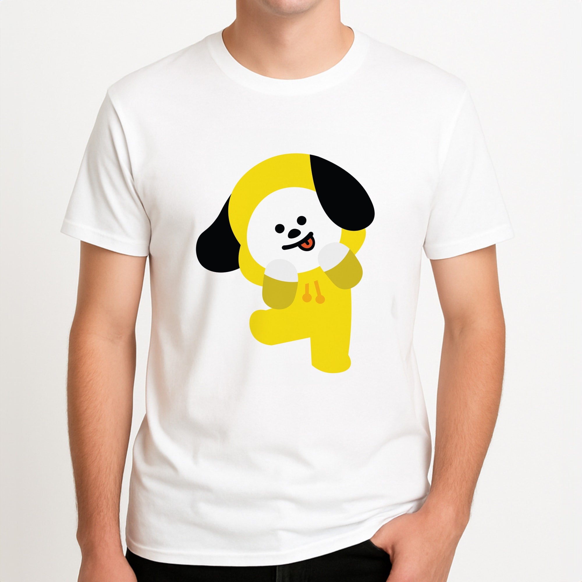Chimmy - K Pop Unisex T-Shirt, worn by a male model.