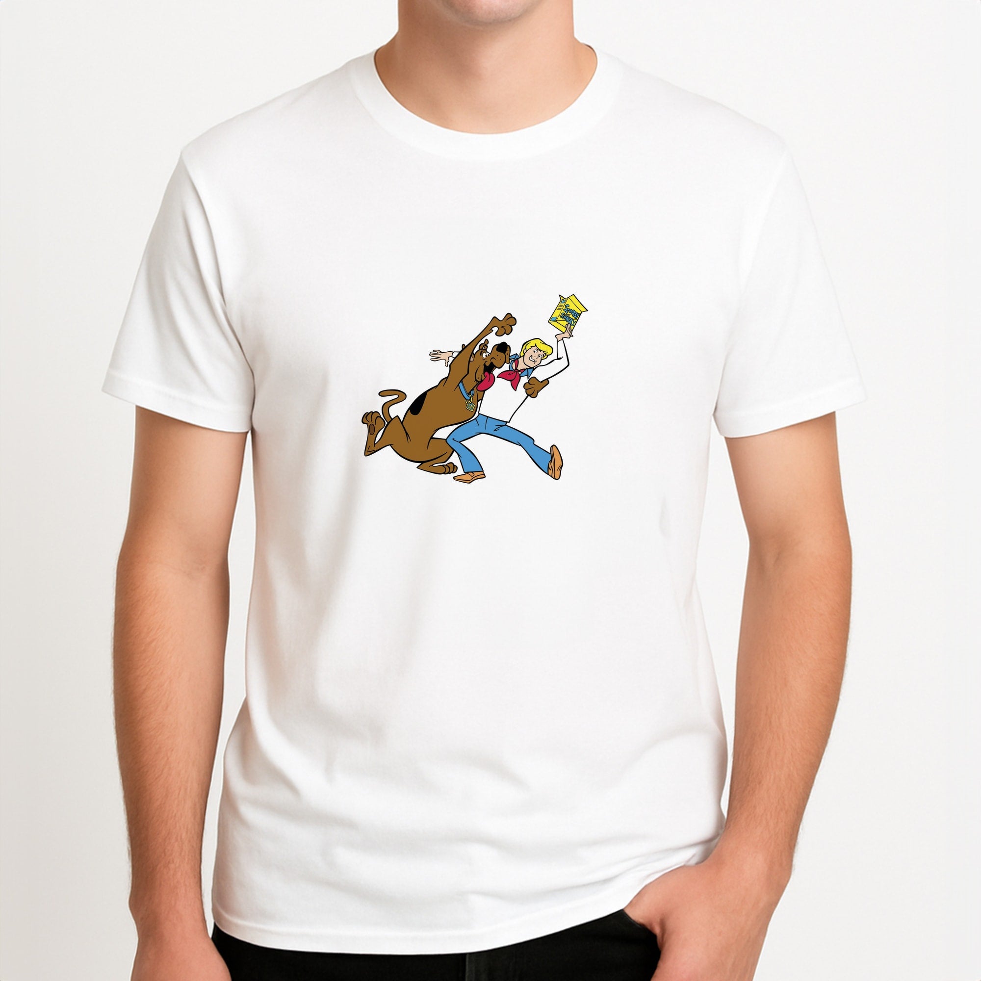 Scooby Snacks - Scoob Unisex T-Shirt, worn by a male model.