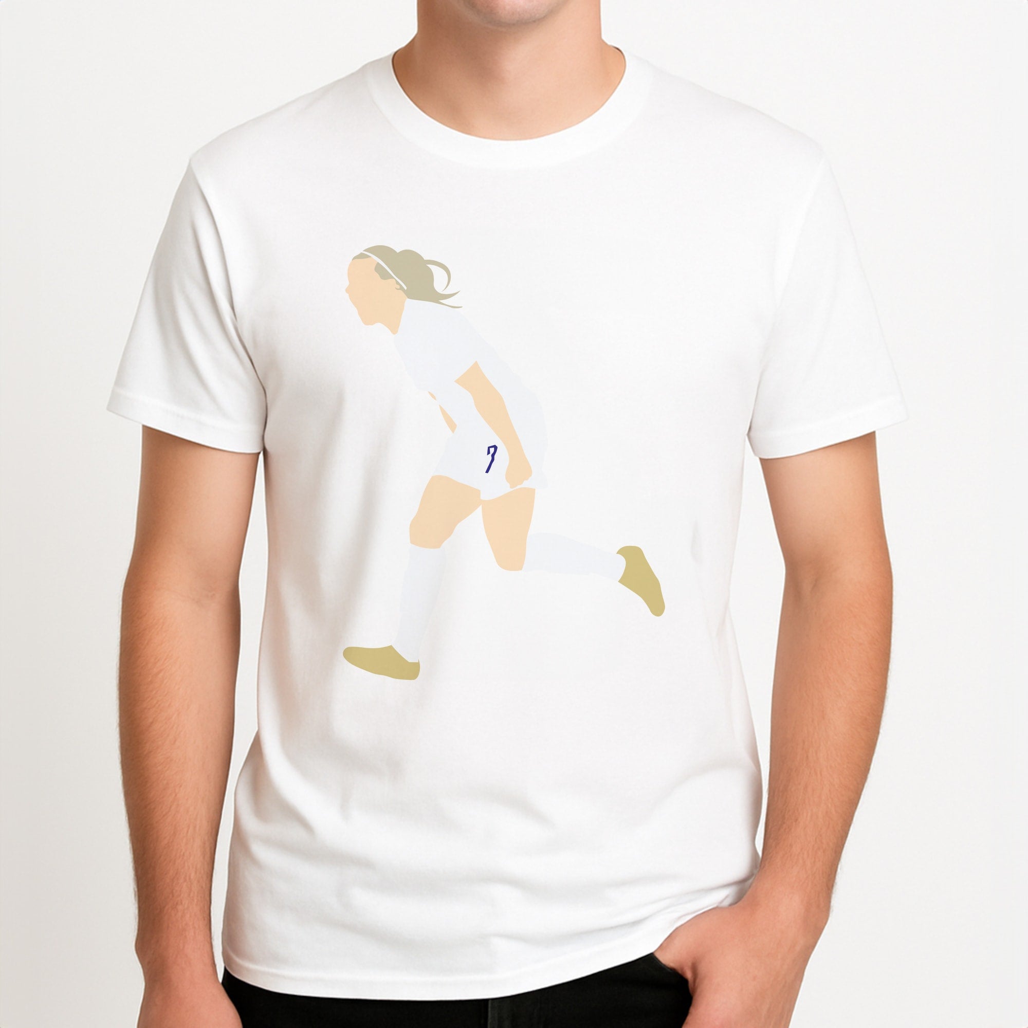 Mead - Womens World Cup Unisex T-Shirt, worn by a male model.