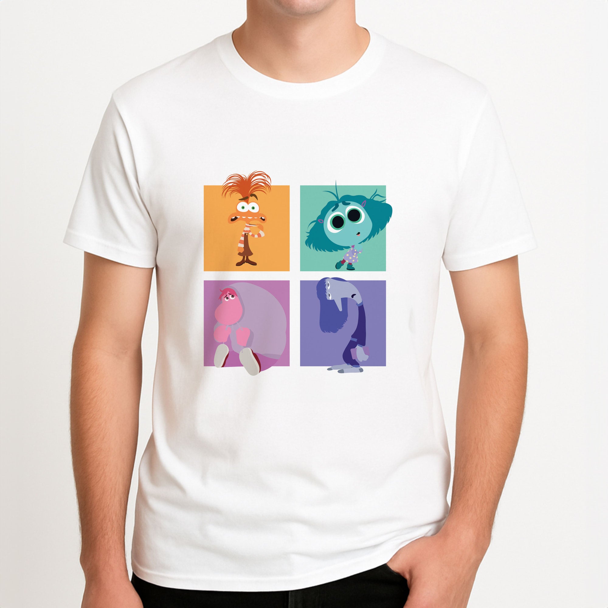Cast - Inside Out Unisex T-Shirt, worn by a male model.
