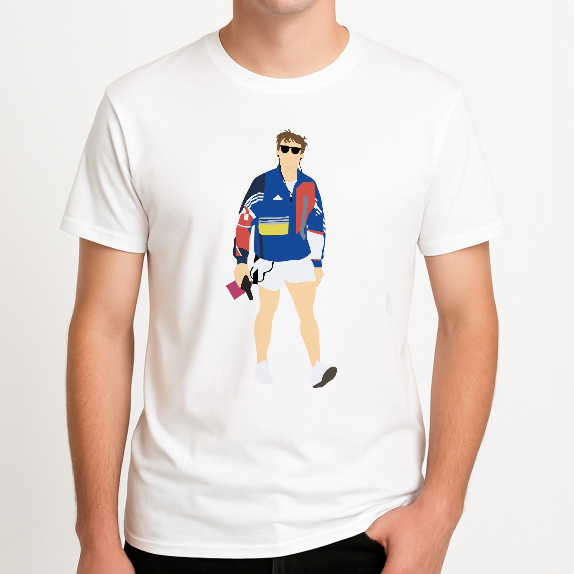 Papparazzi Shot - Mescal Unisex T-Shirt, worn by a male model.