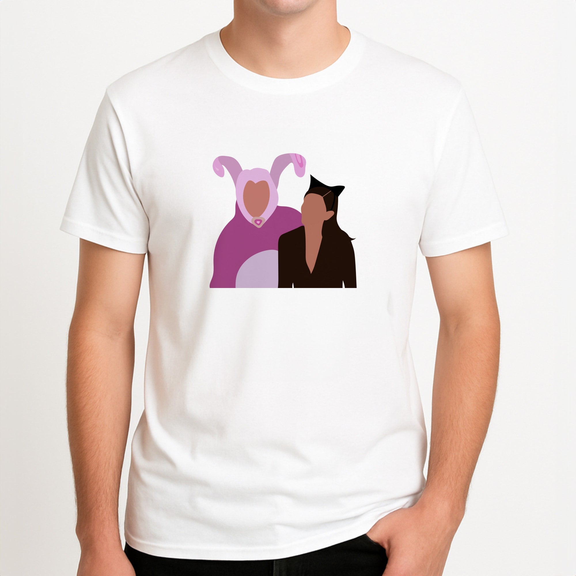 A Geller Halloween Unisex T-Shirt, worn by a male model.