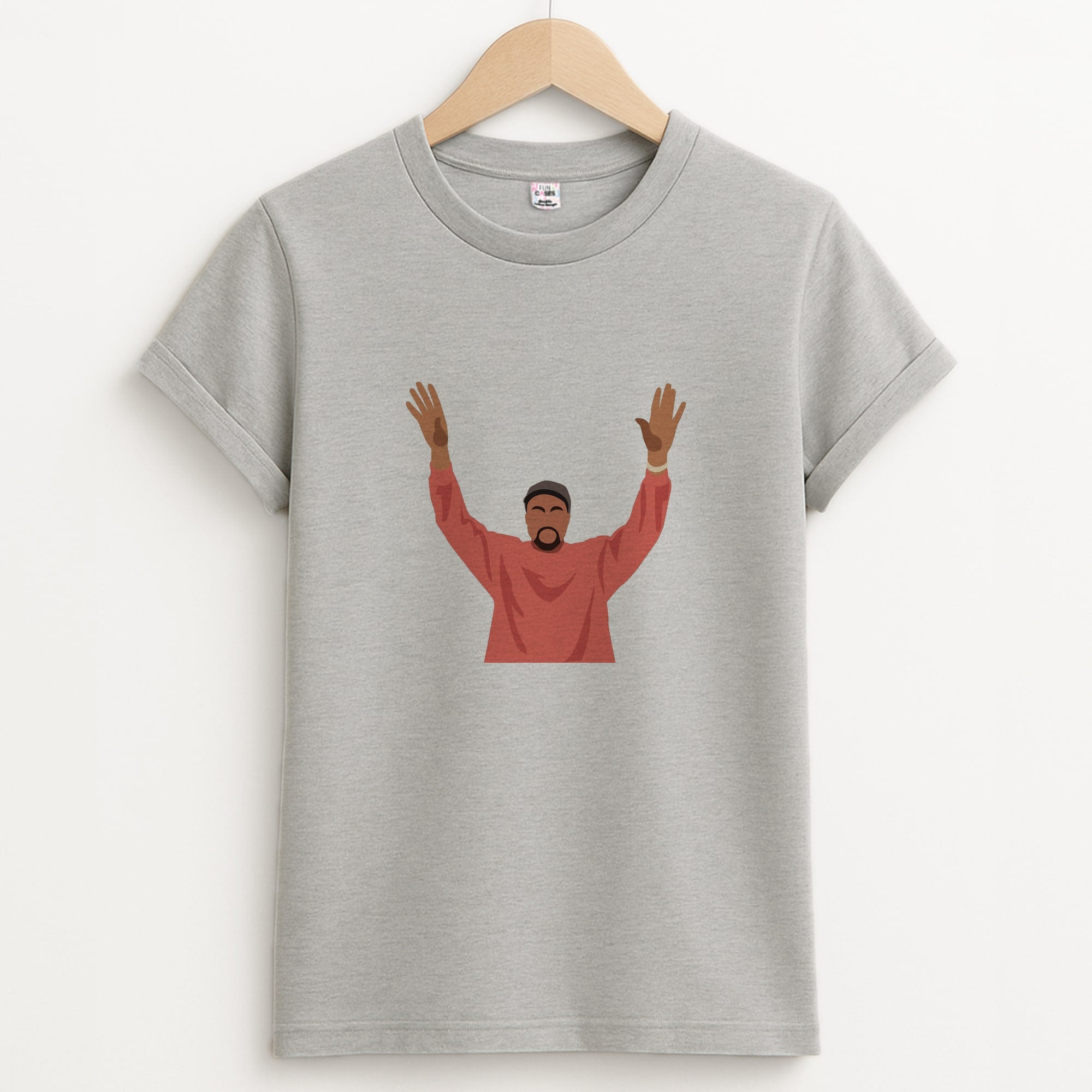 Kayne Cartoon Unisex Grey T-Shirt
