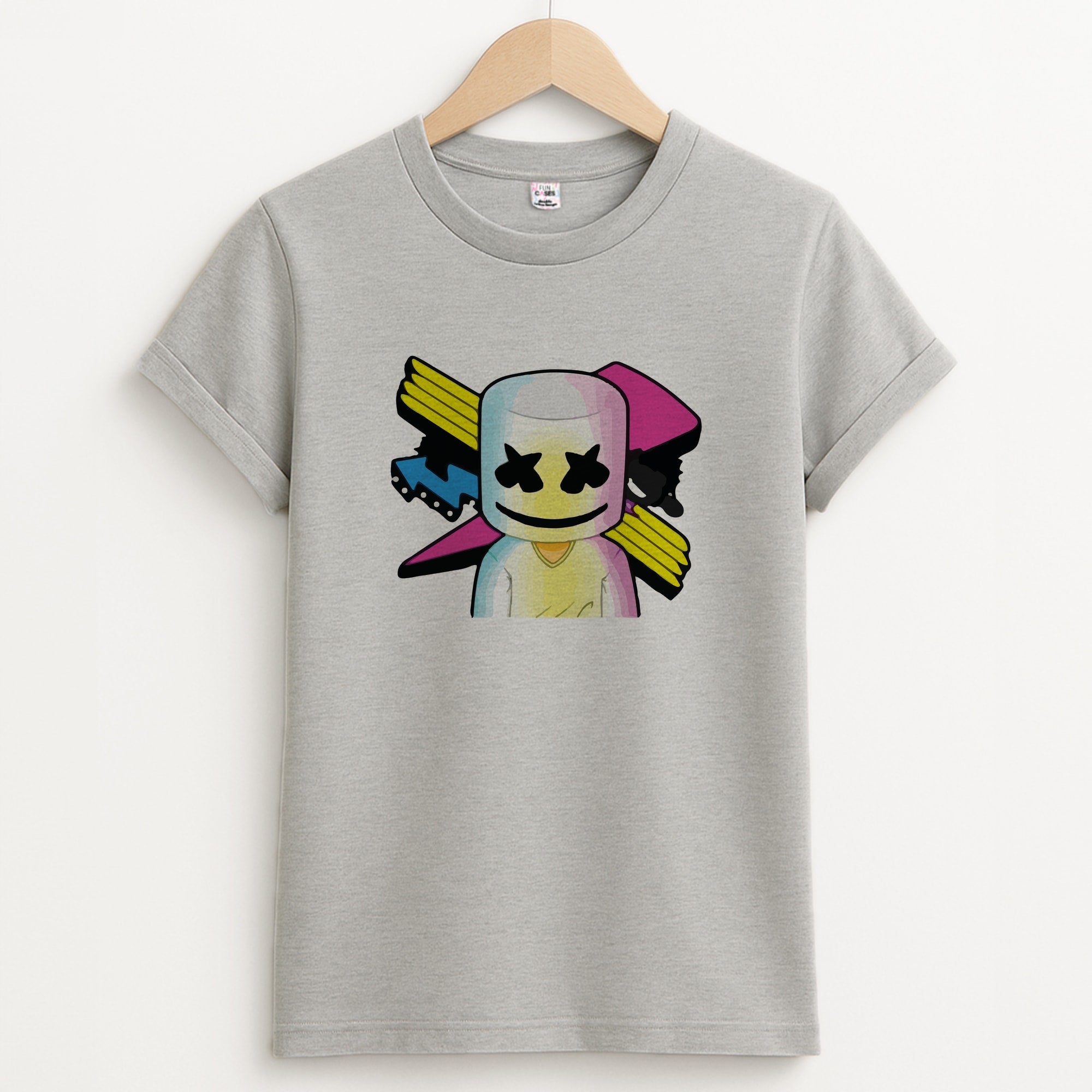 Neon Logo White Helmet DJ T-Shirt