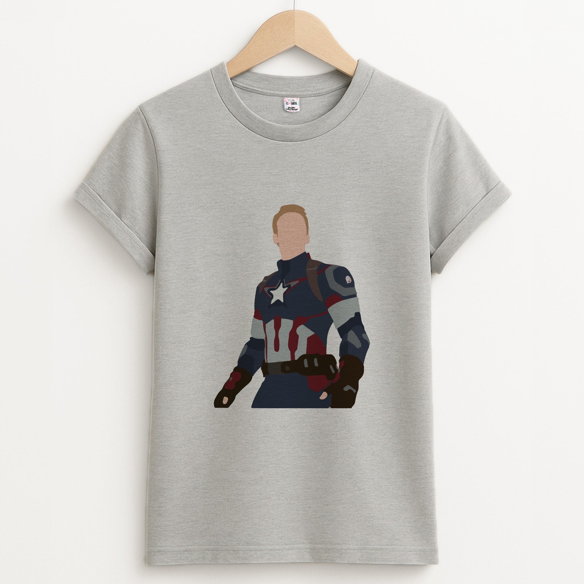 Captain America Unisex Grey T-Shirt