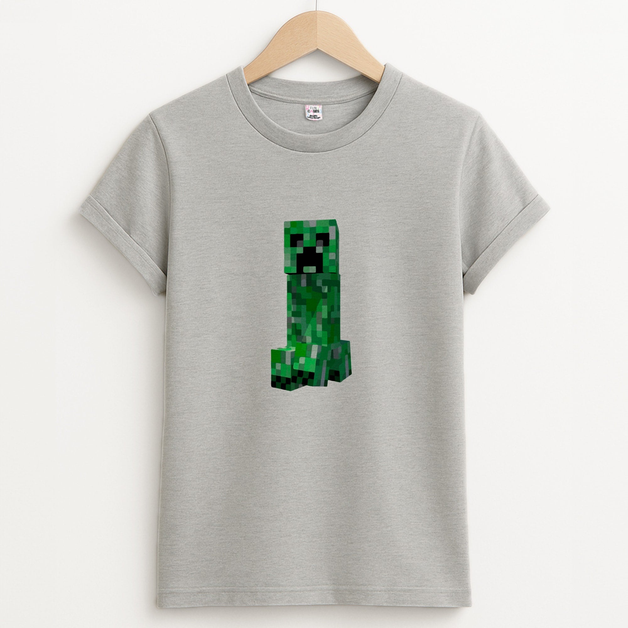 Mining Creeper Unisex Grey T-Shirt