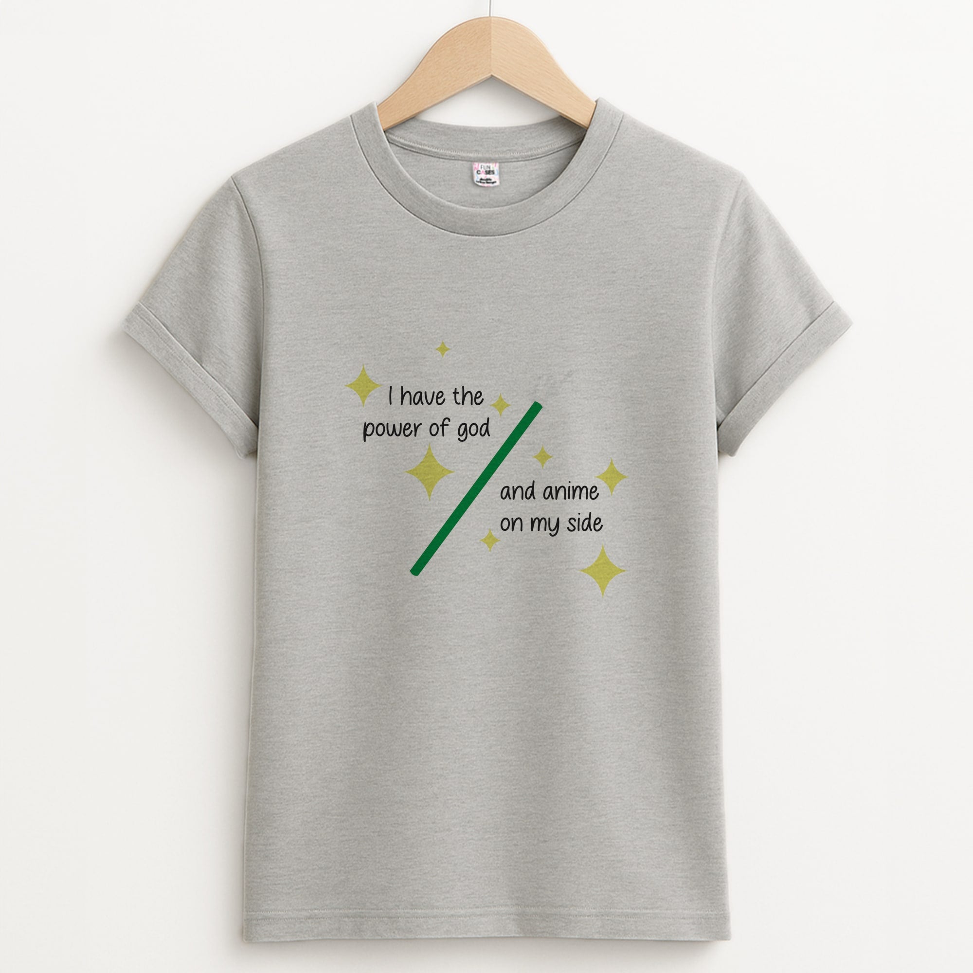 I Have The Power Of God And Anime On My Side - Memes Unisex Grey T-Shirt
