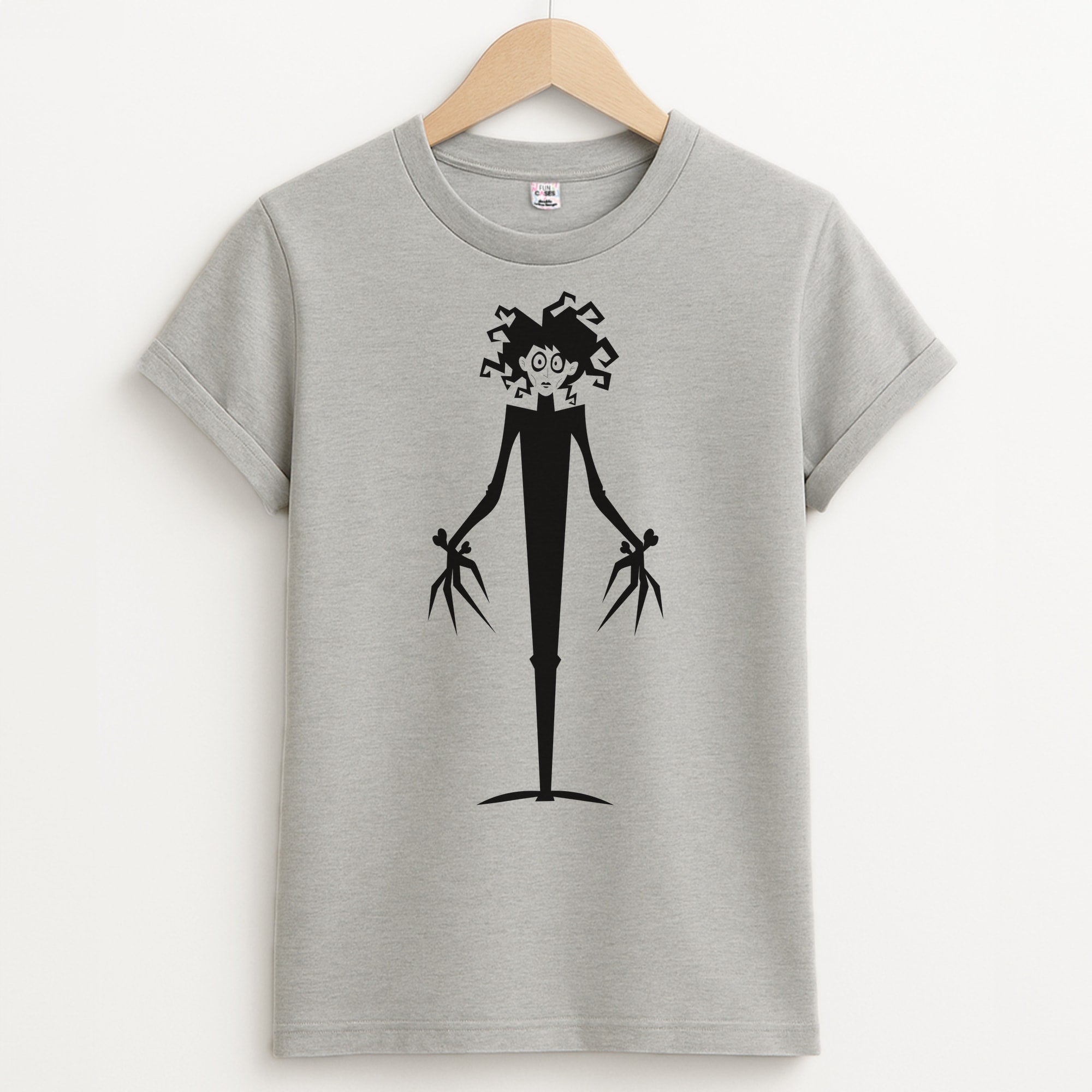 Cartoon - Scissorhands Unisex Grey T-Shirt