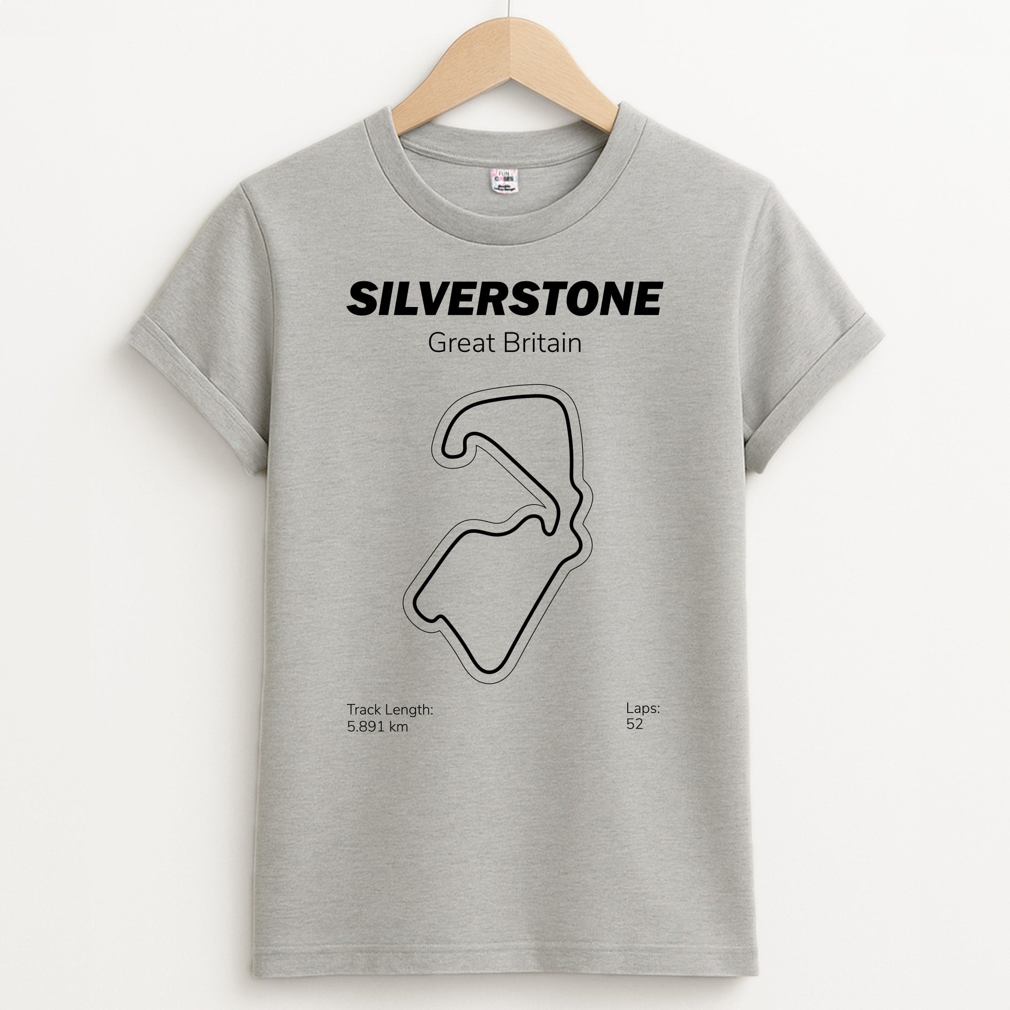 Silverstone Circuit Unisex Grey T-Shirt