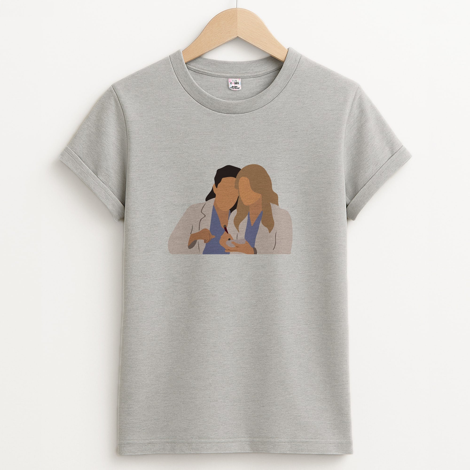 Faceless Characters - Grey's Unisex Grey T-Shirt