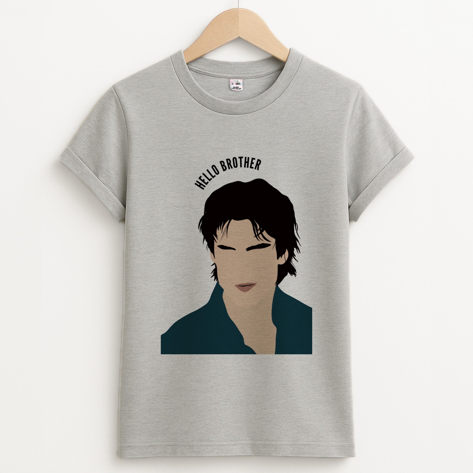 Hello Brother Cartoon - VD Unisex Grey T-Shirt