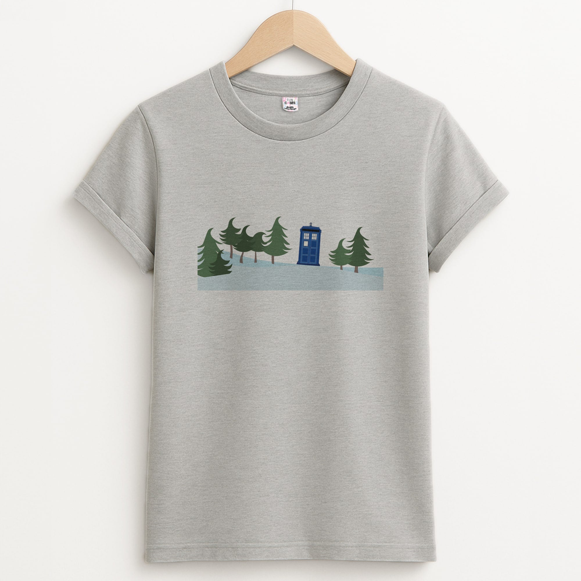 Christmas Tardis - Doctor Who Unisex Grey T-Shirt