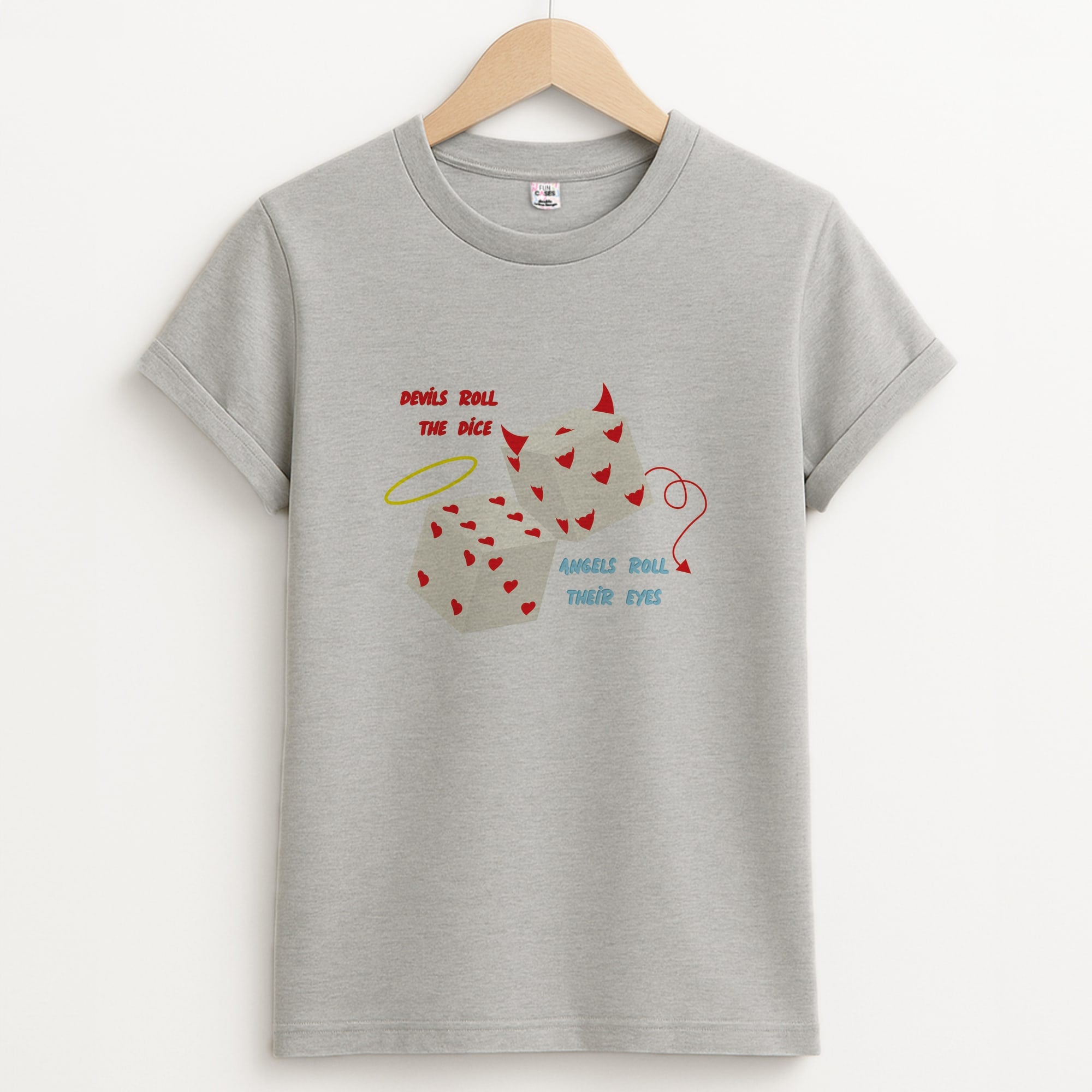 Devils Roll The Dice - Taylor Unisex Grey T-Shirt