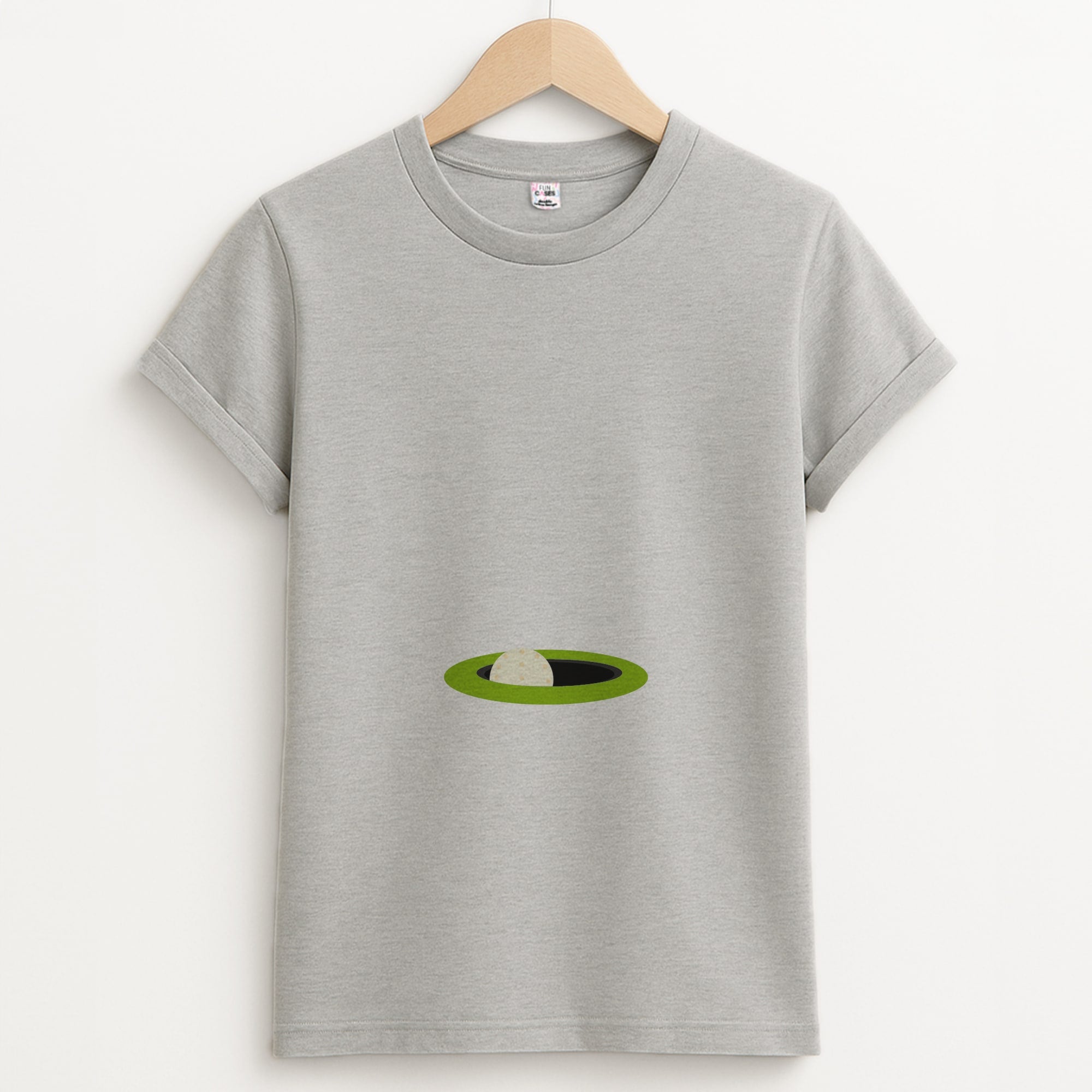 Hole - Golf Unisex Grey T-Shirt
