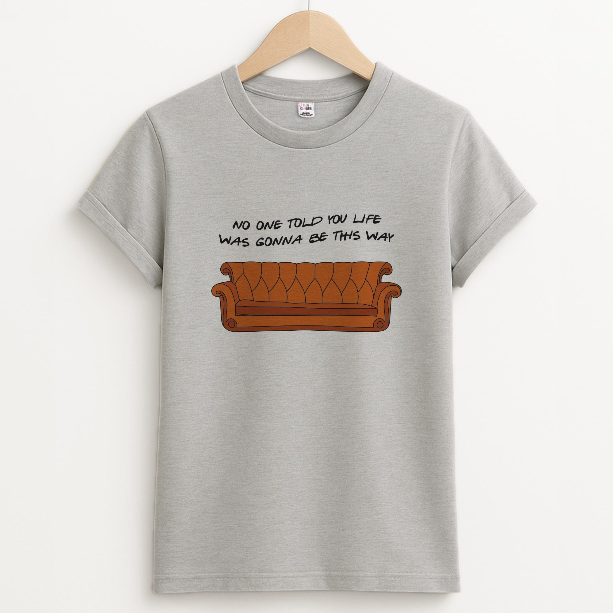 No One Told You Pattern Unisex Grey T-Shirt