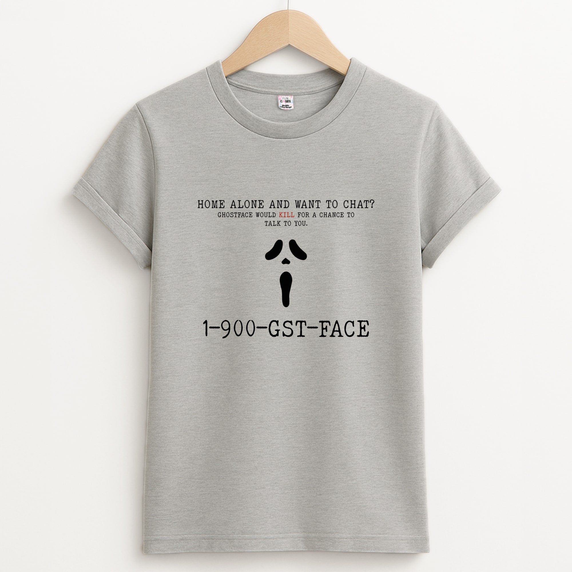 1-800-GST-FACE - Scream Unisex Grey T-Shirt
