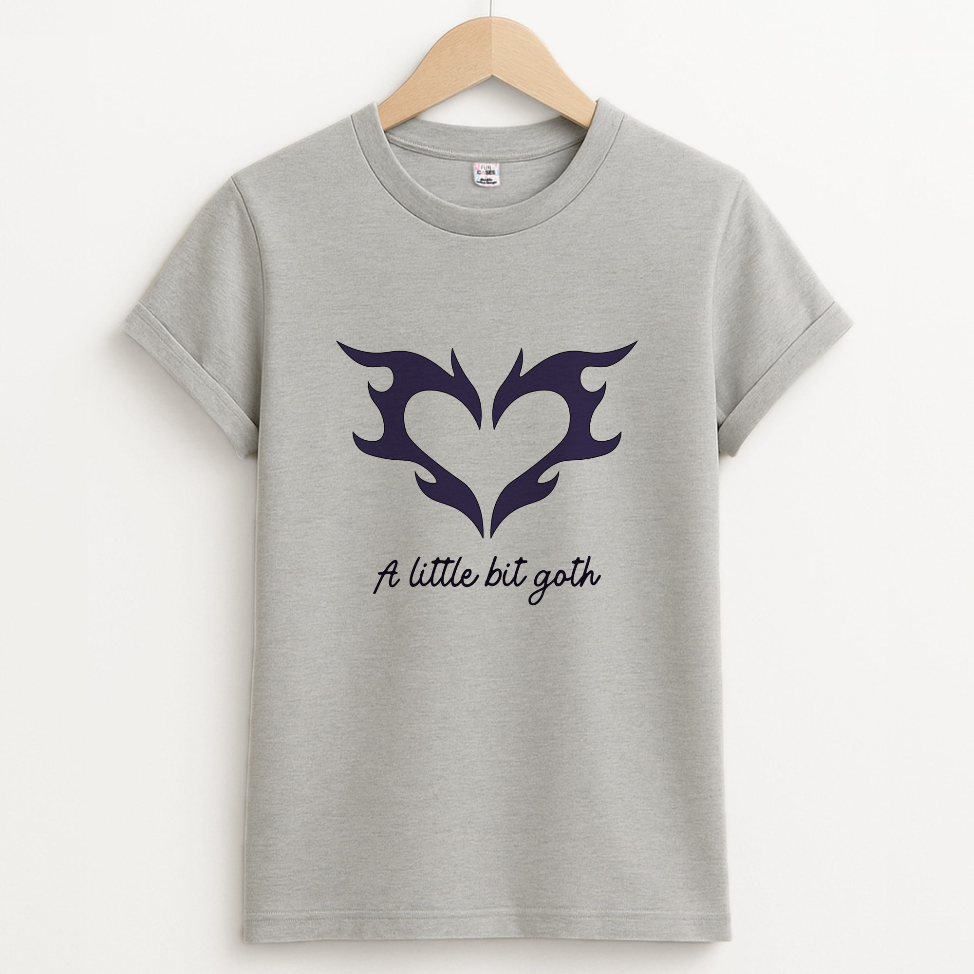 A Little Bit Goth Purple Unisex Grey T-Shirt