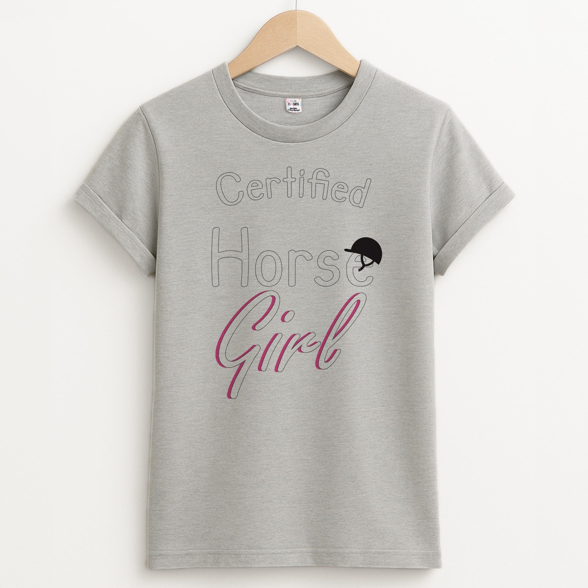 Certified Horse Girl - Horses Unisex Grey T-Shirt