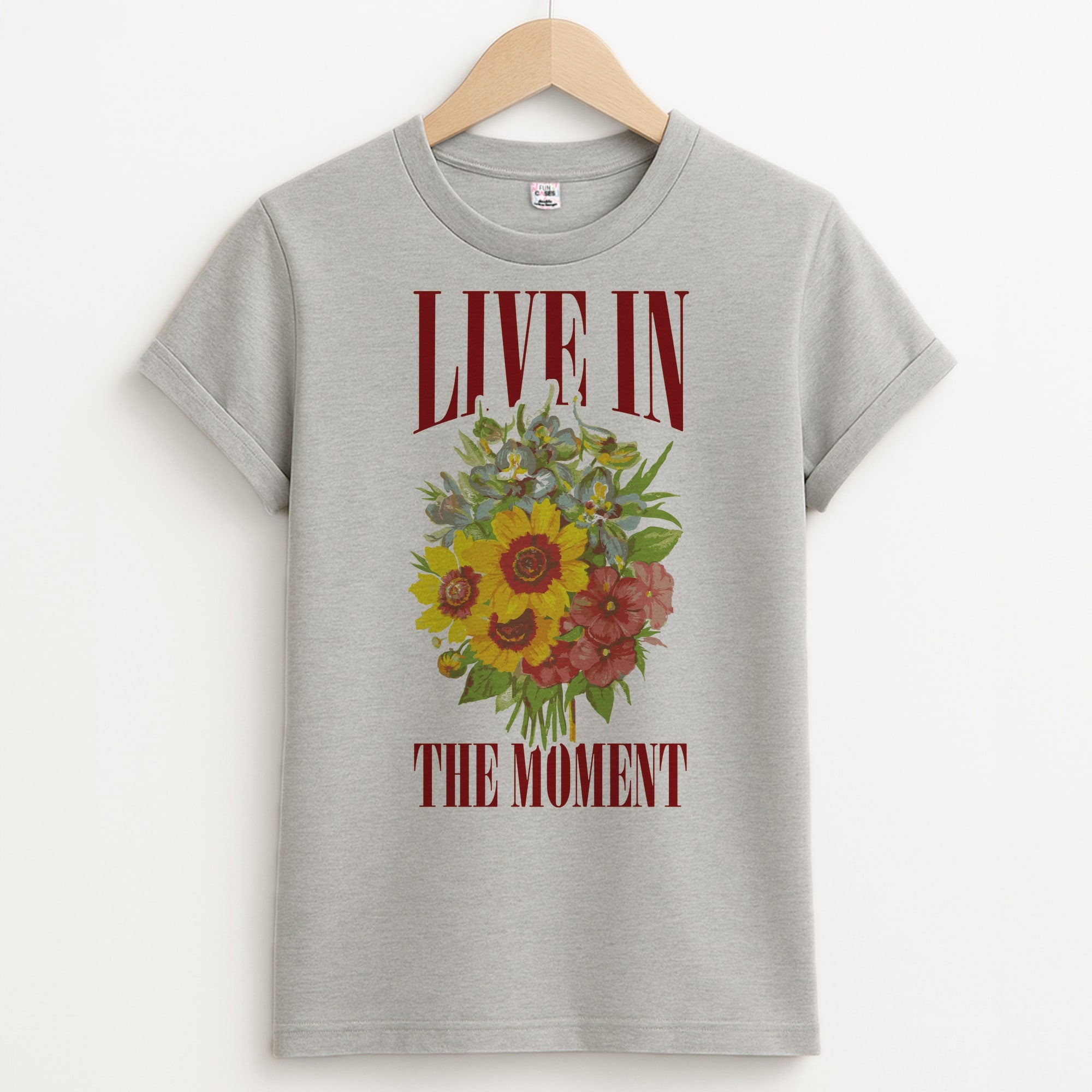 Live In The Moment Unisex Grey T-Shirt
