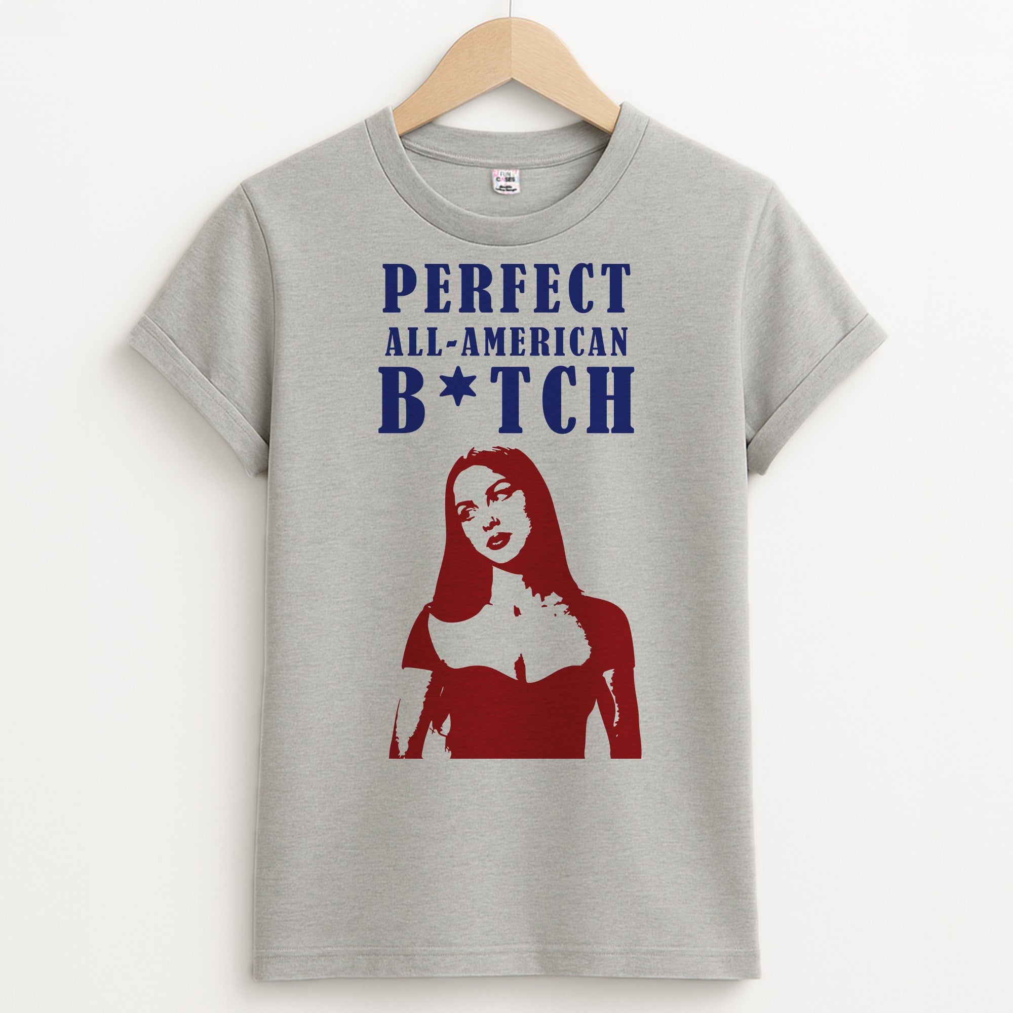 All American Stripes Unisex Grey T-Shirt