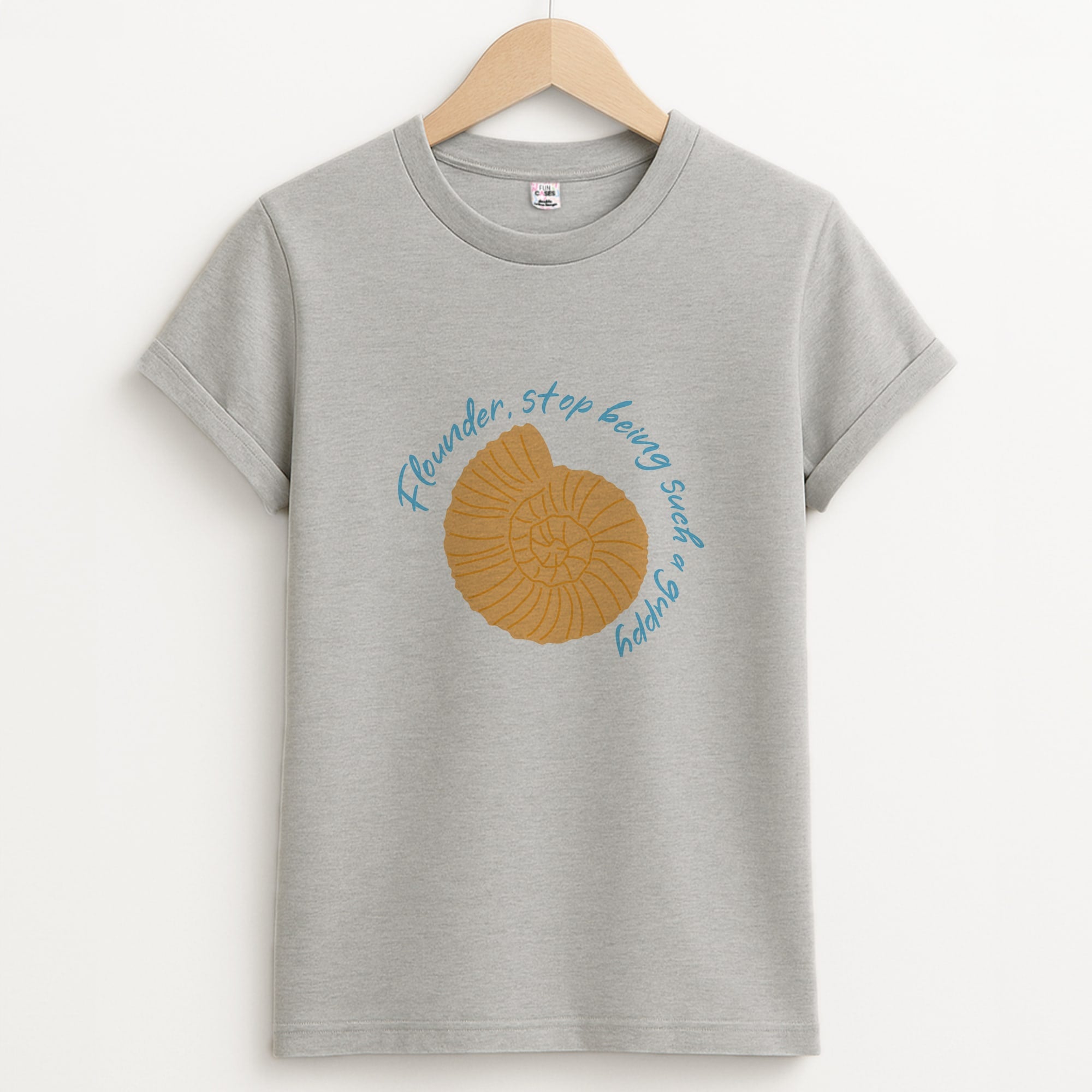 Flounder - The Little Mermaid Unisex Grey T-Shirt