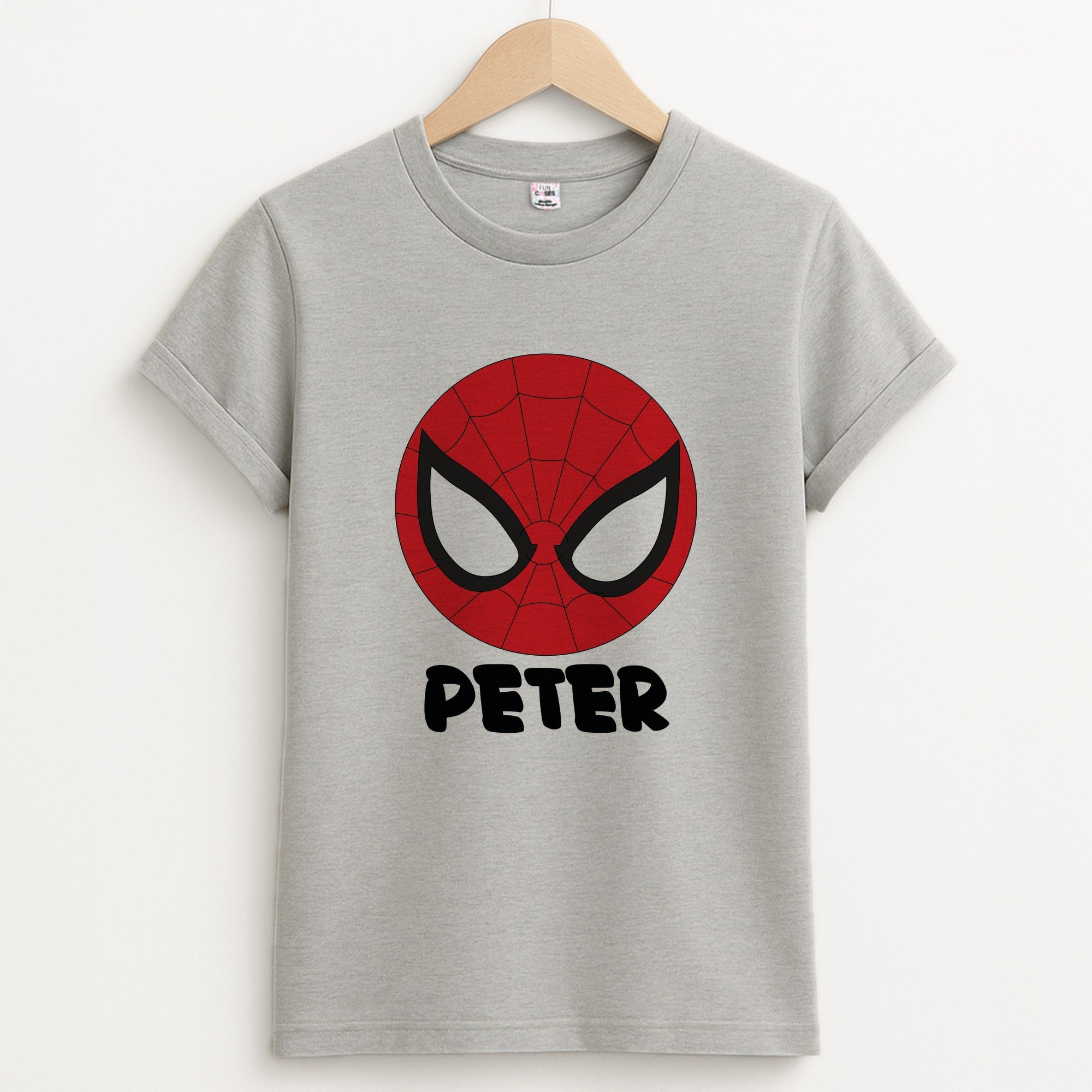 SpiderMan - Personalised Superhero Comic Unisex Grey T-Shirt