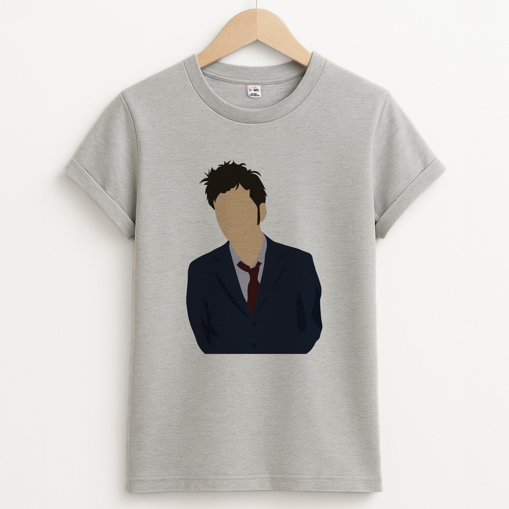 Tennant - The Doctor Unisex Grey T-Shirt